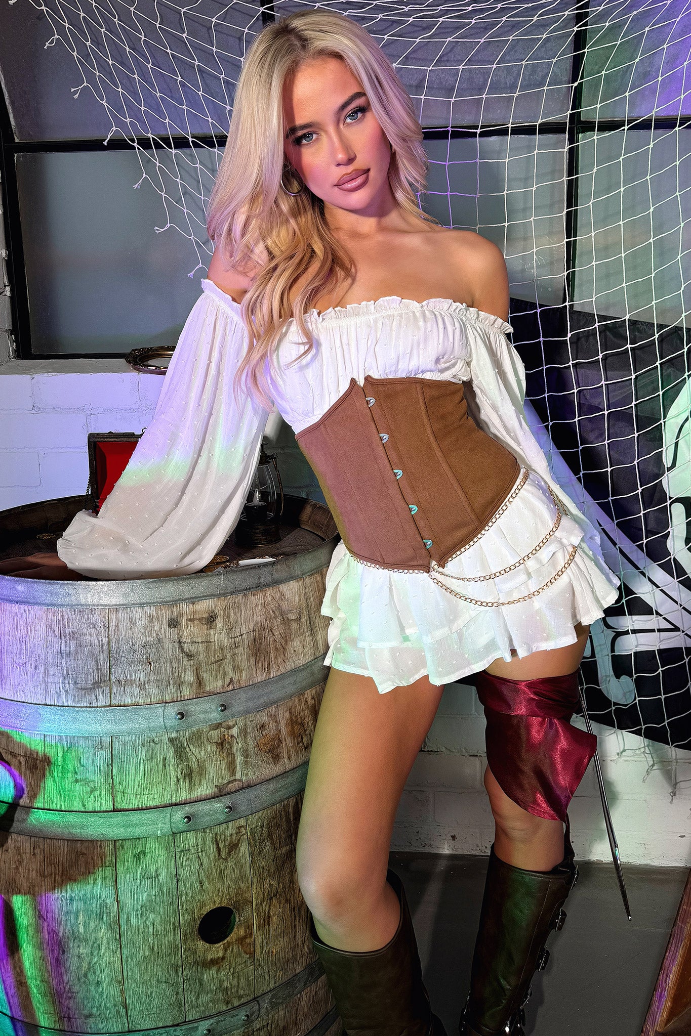 Ahoy Corset - Brown - Image 8