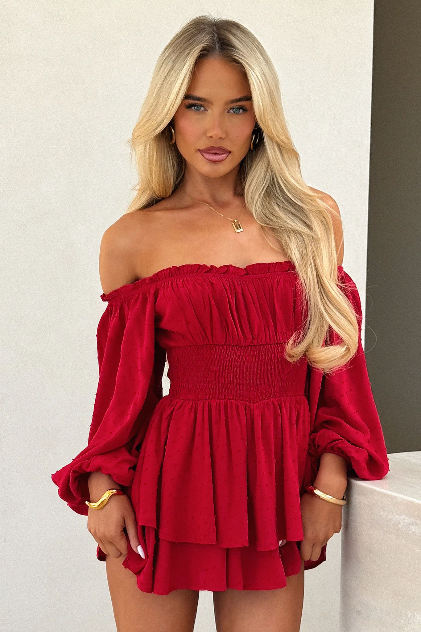 Ahoy Playsuit - Red - Image 2