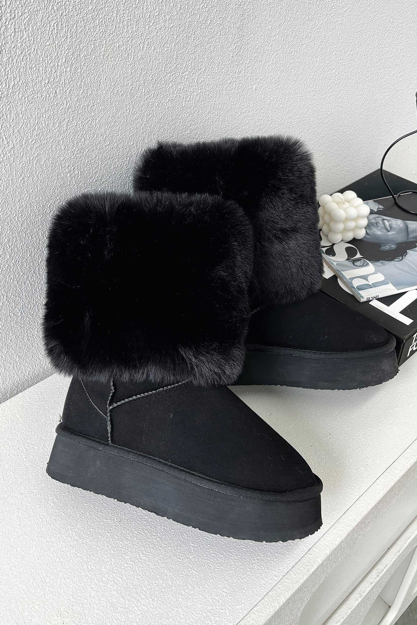 Aida Platform Boots - Black - Image 3