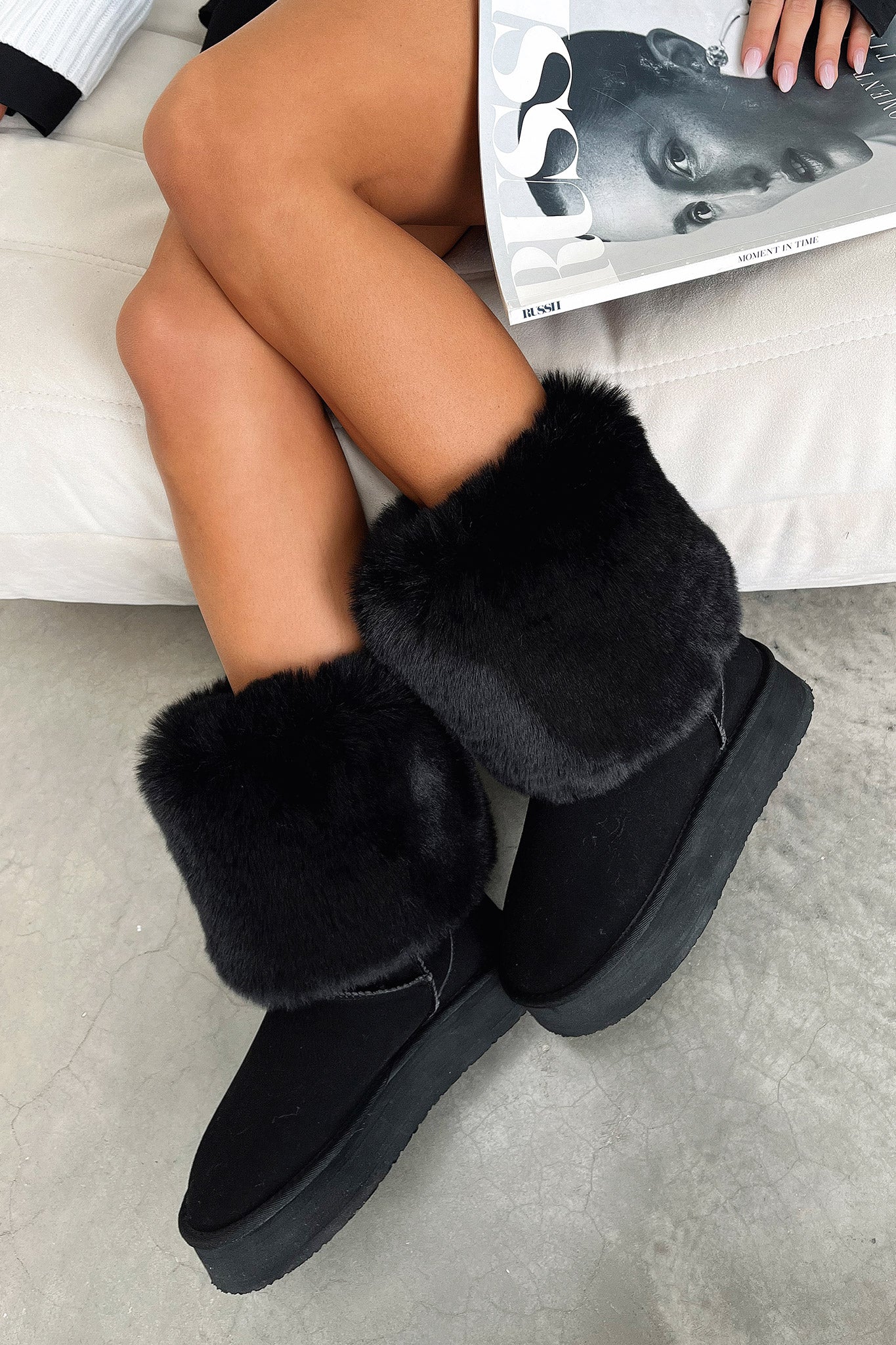 Aida Platform Boots - Black - Image 4