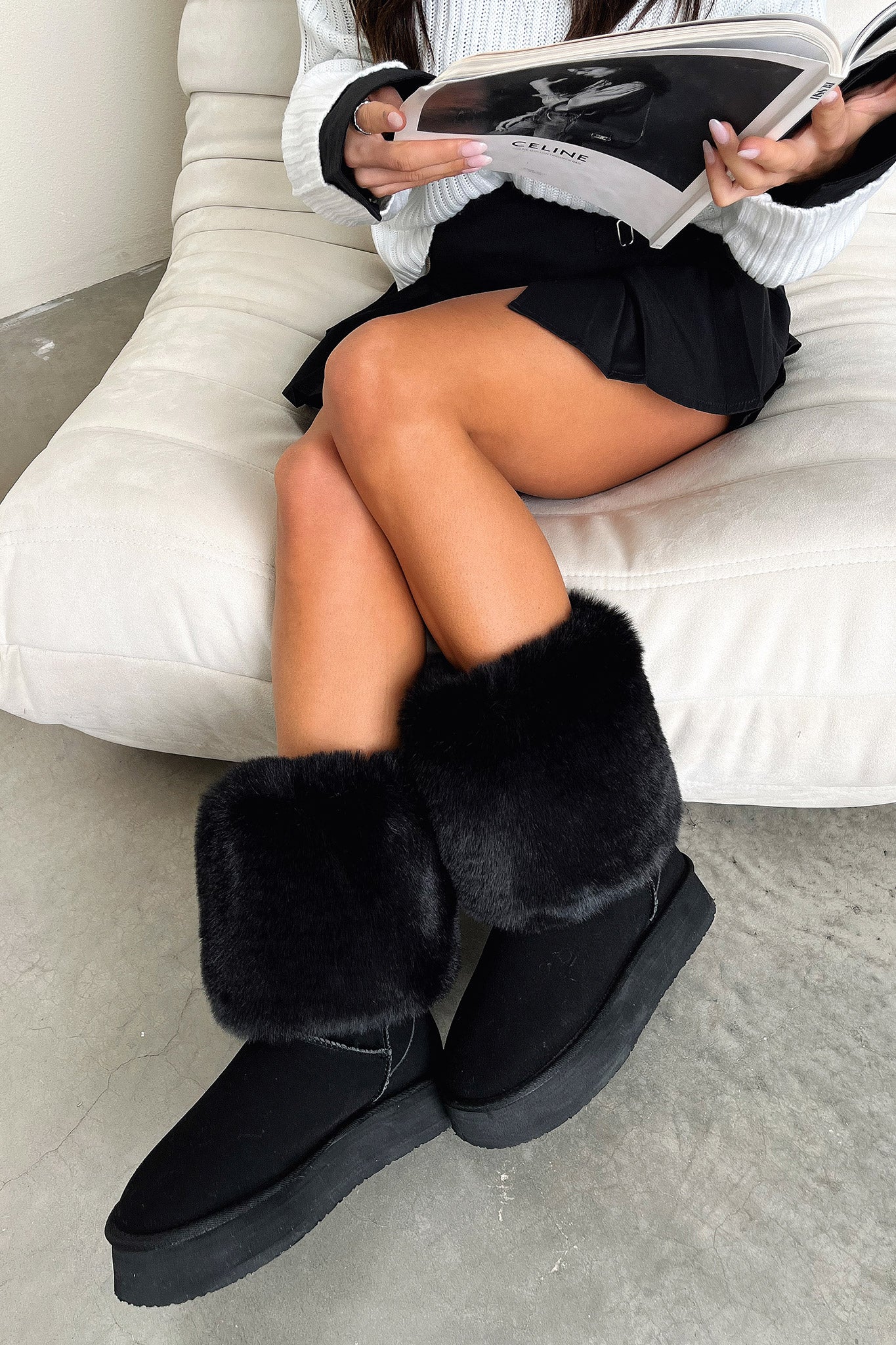 Aida Platform Boots - Black - Image 5
