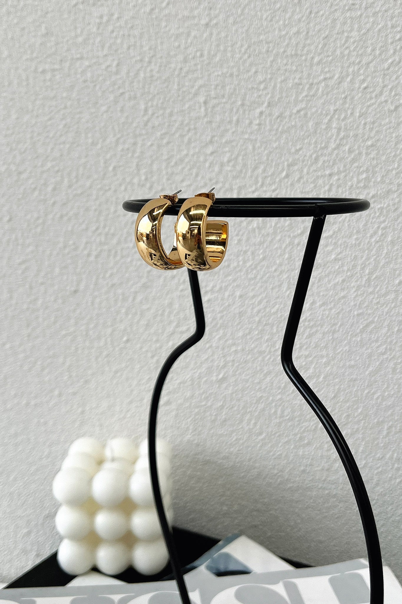Akia Hoop Earrings - Gold - Image 2
