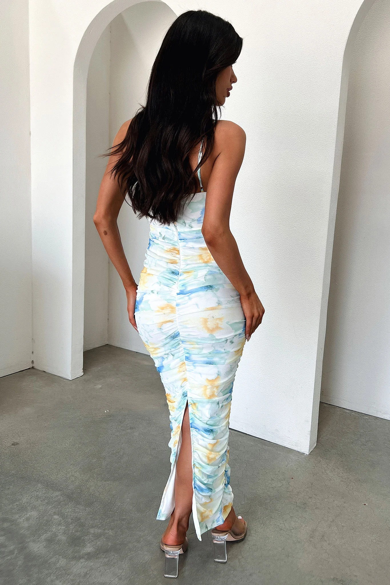 Alberta Maxi Dress - Blue/Yellow Floral - Image 7