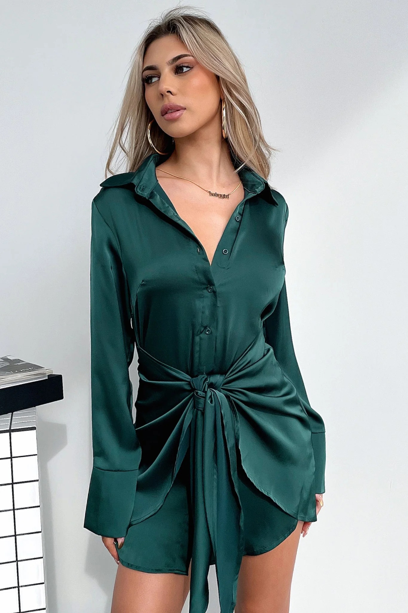 Alexa Dress - Emerald - Image 2