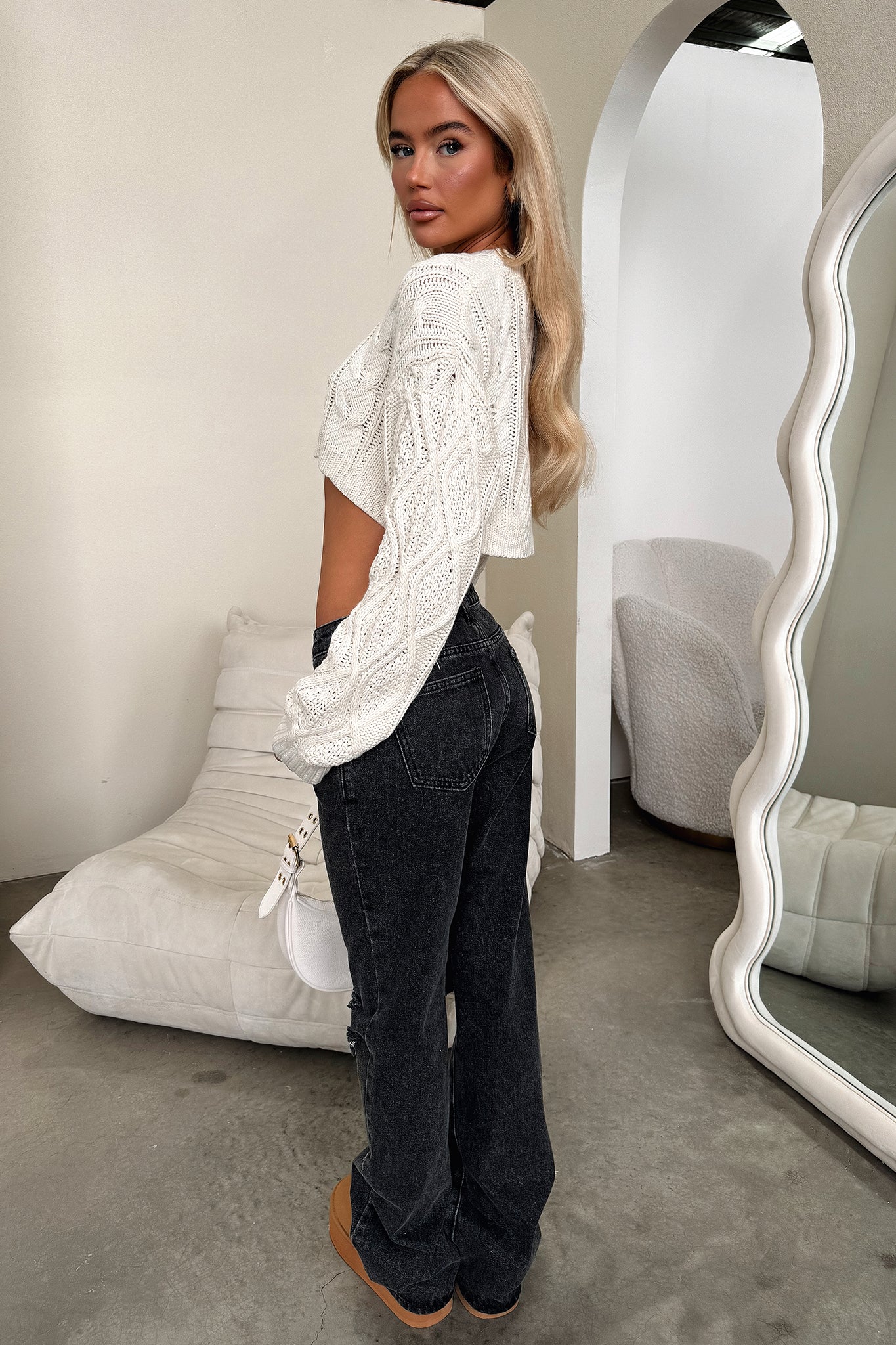 Alice Cropped Knit - Cream - Image 10
