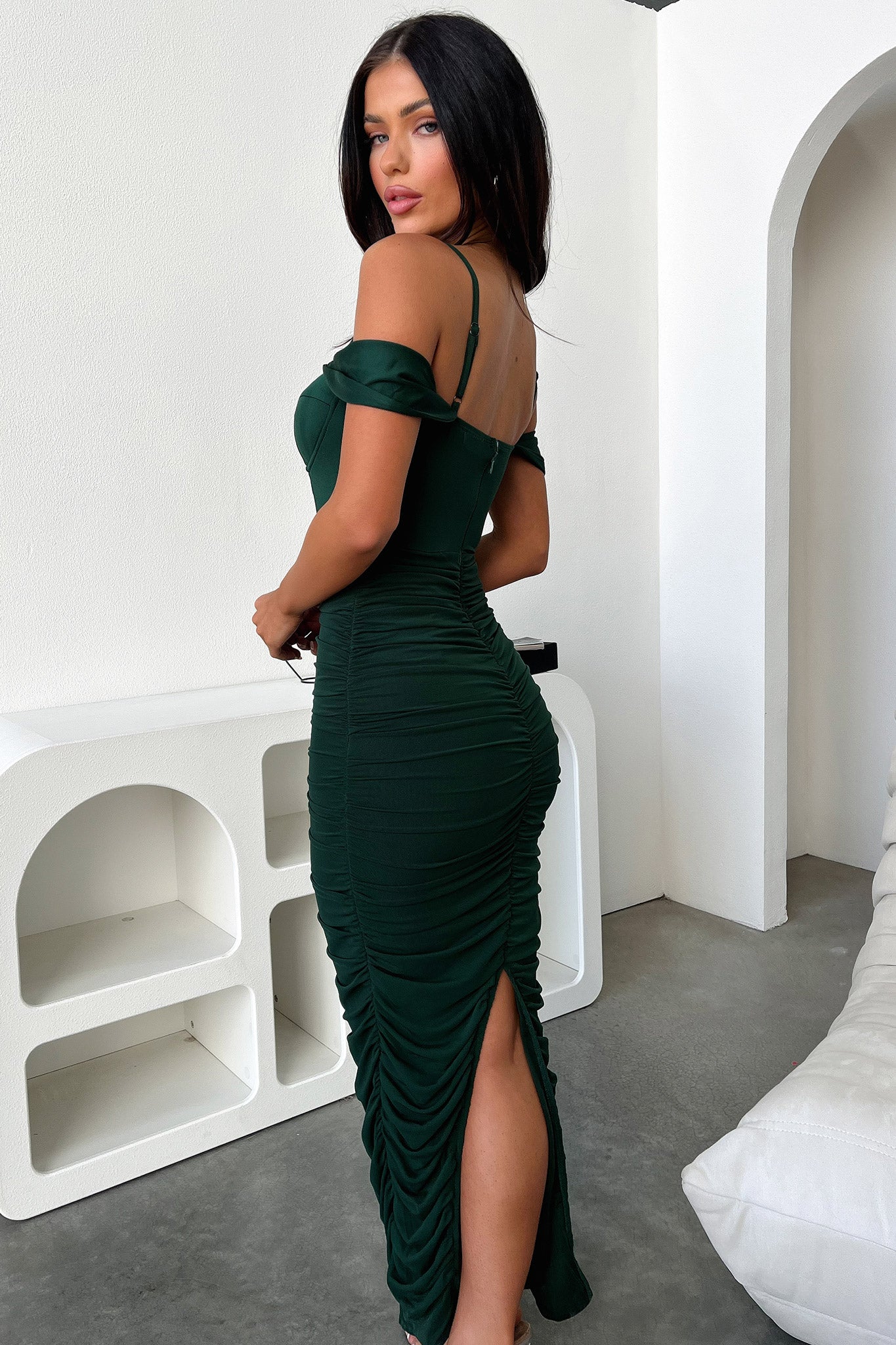 Audrey Maxi Dress - Emerald - Image 7