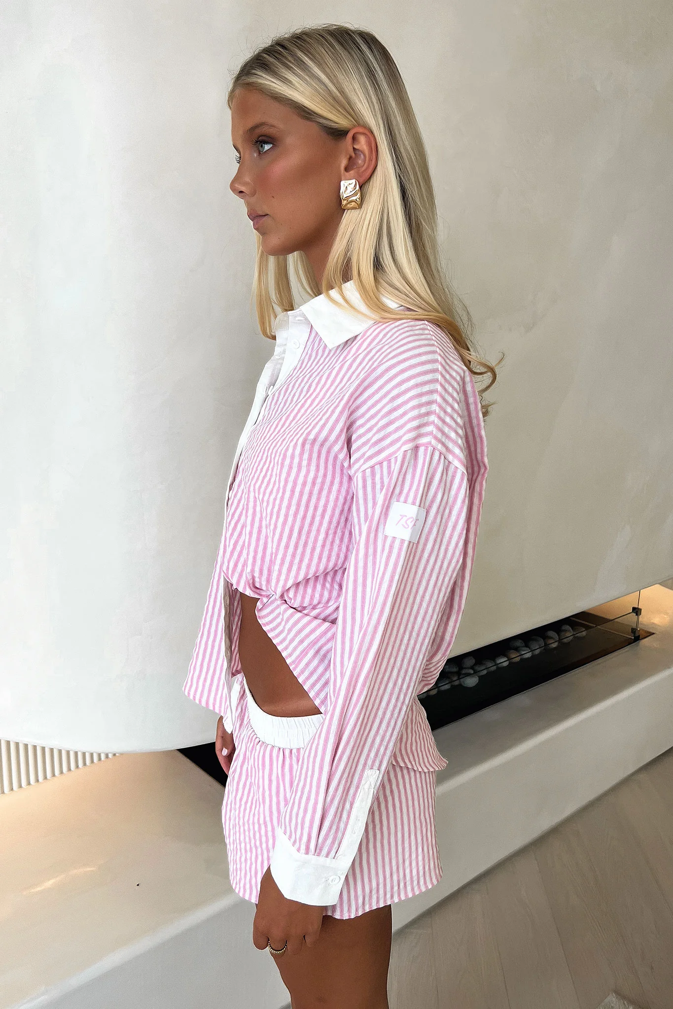 Augusta Shorts - Pink Pinstripe - Image 3