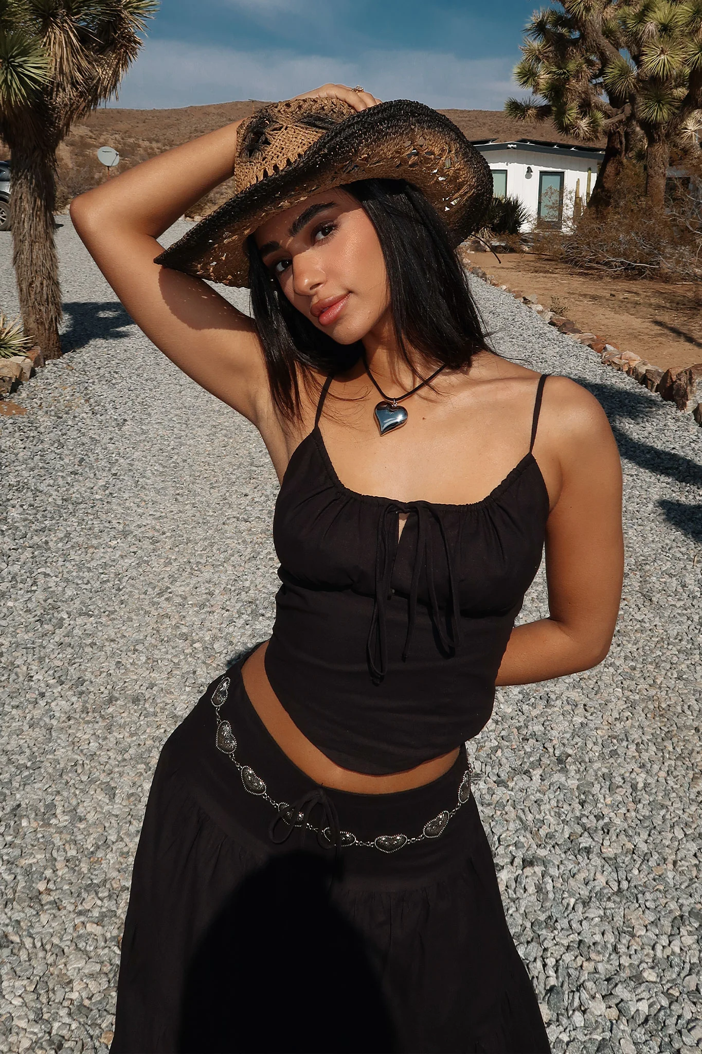 Barbados Linen Top - Black - Image 4