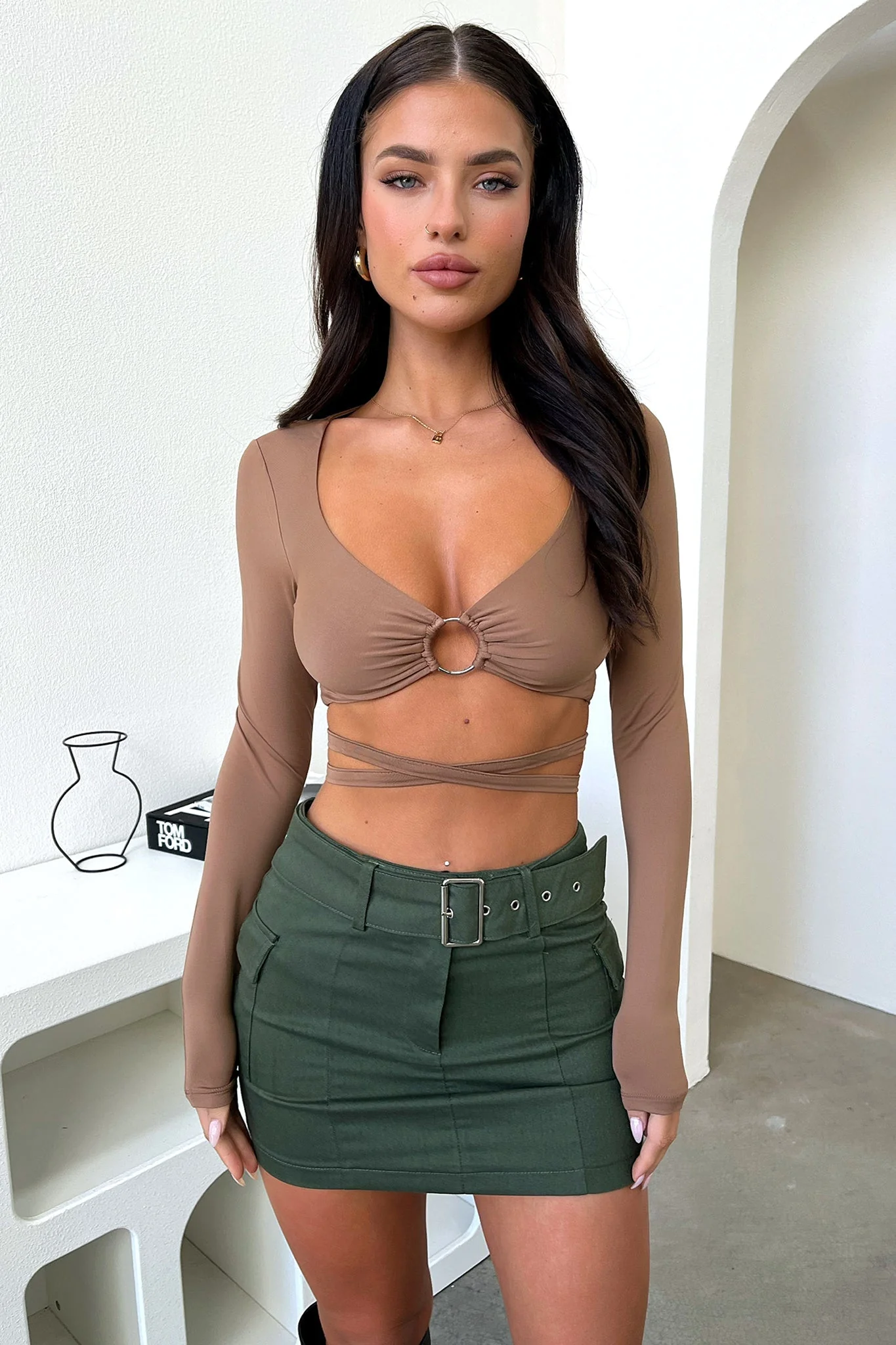 Bella Crop - Brown - Image 5