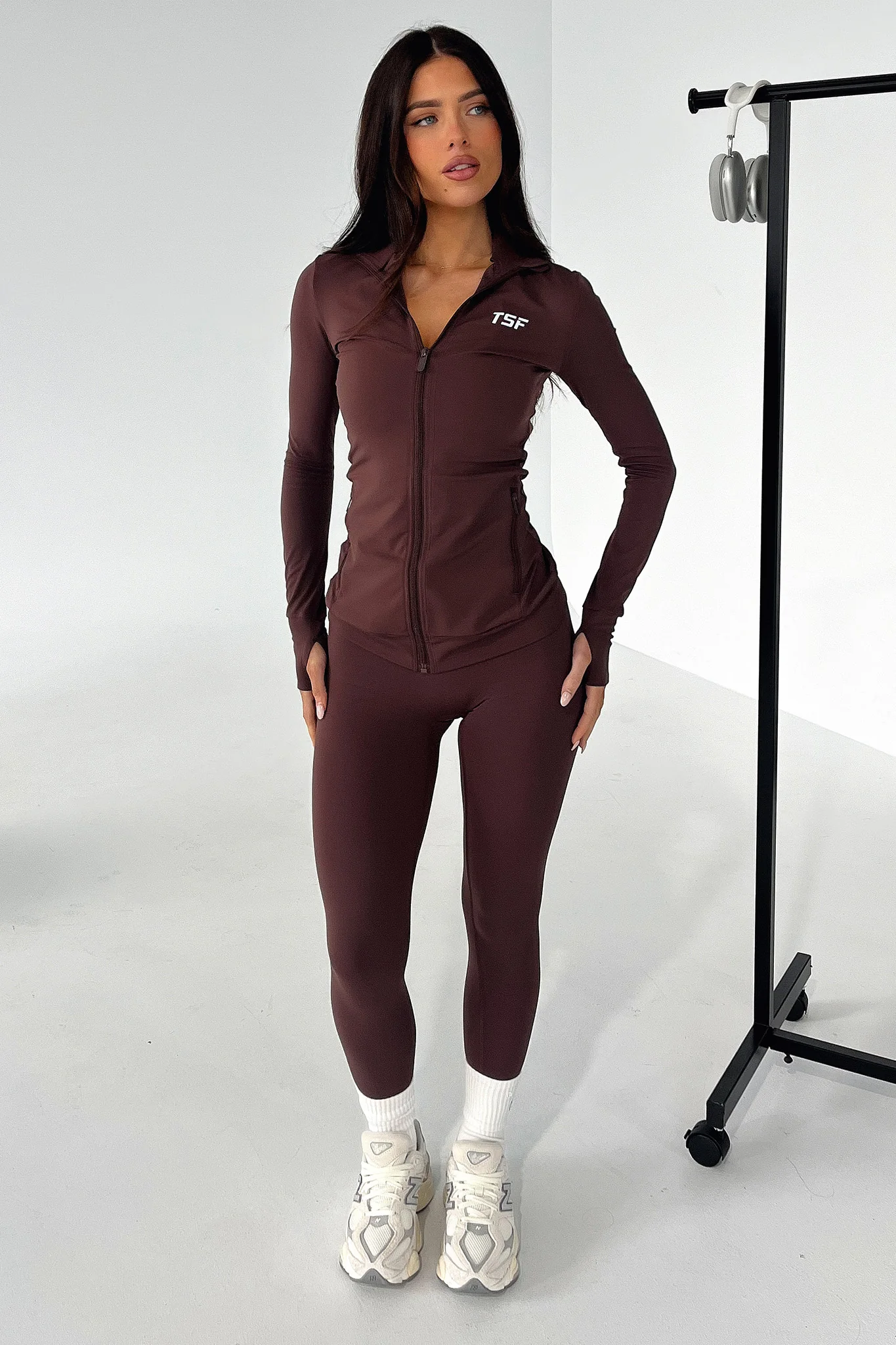 Brooks Zip Jacket - Brown - Image 3
