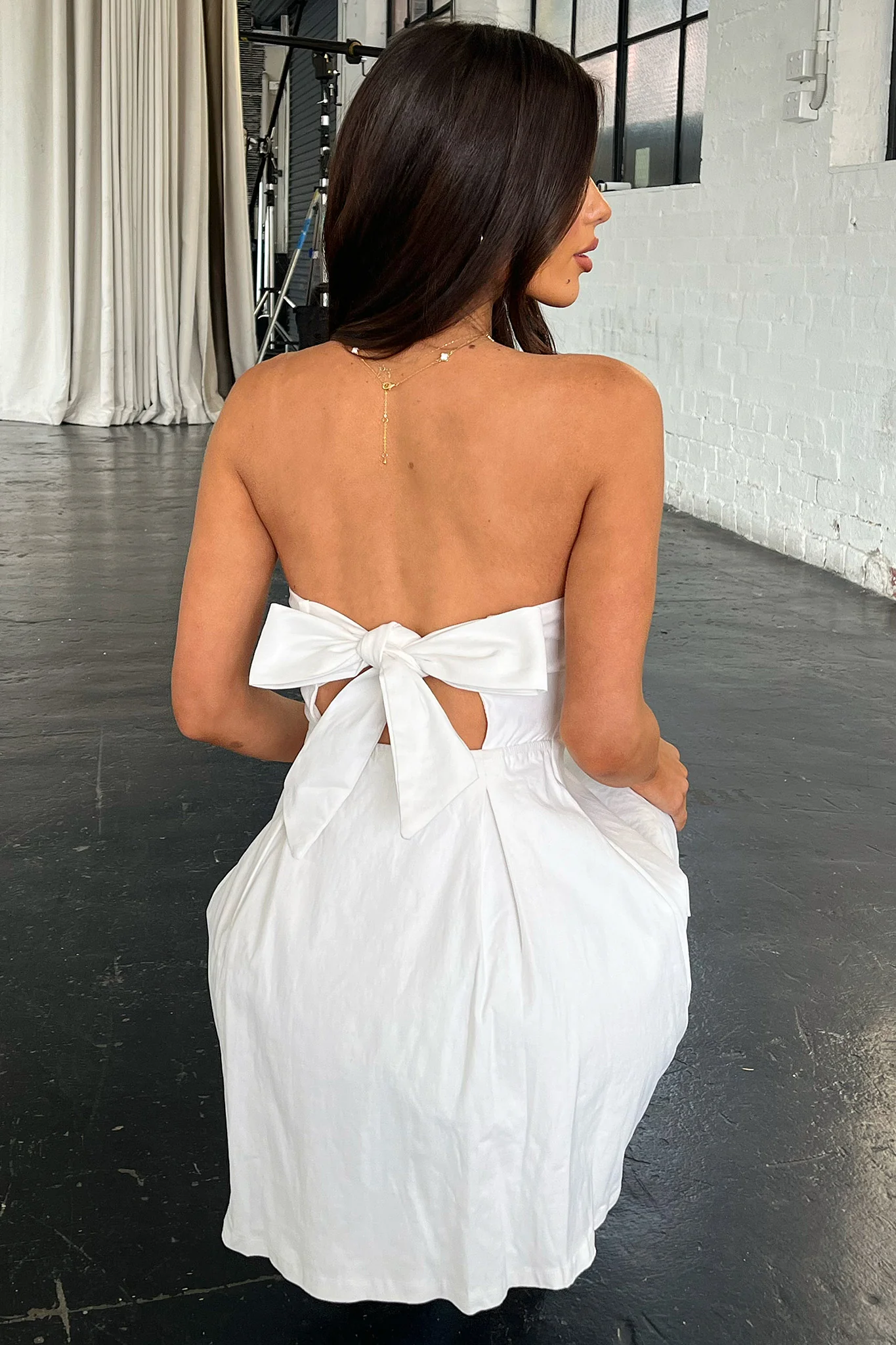 Charlize Strapless Mini Dress - White - Image 6