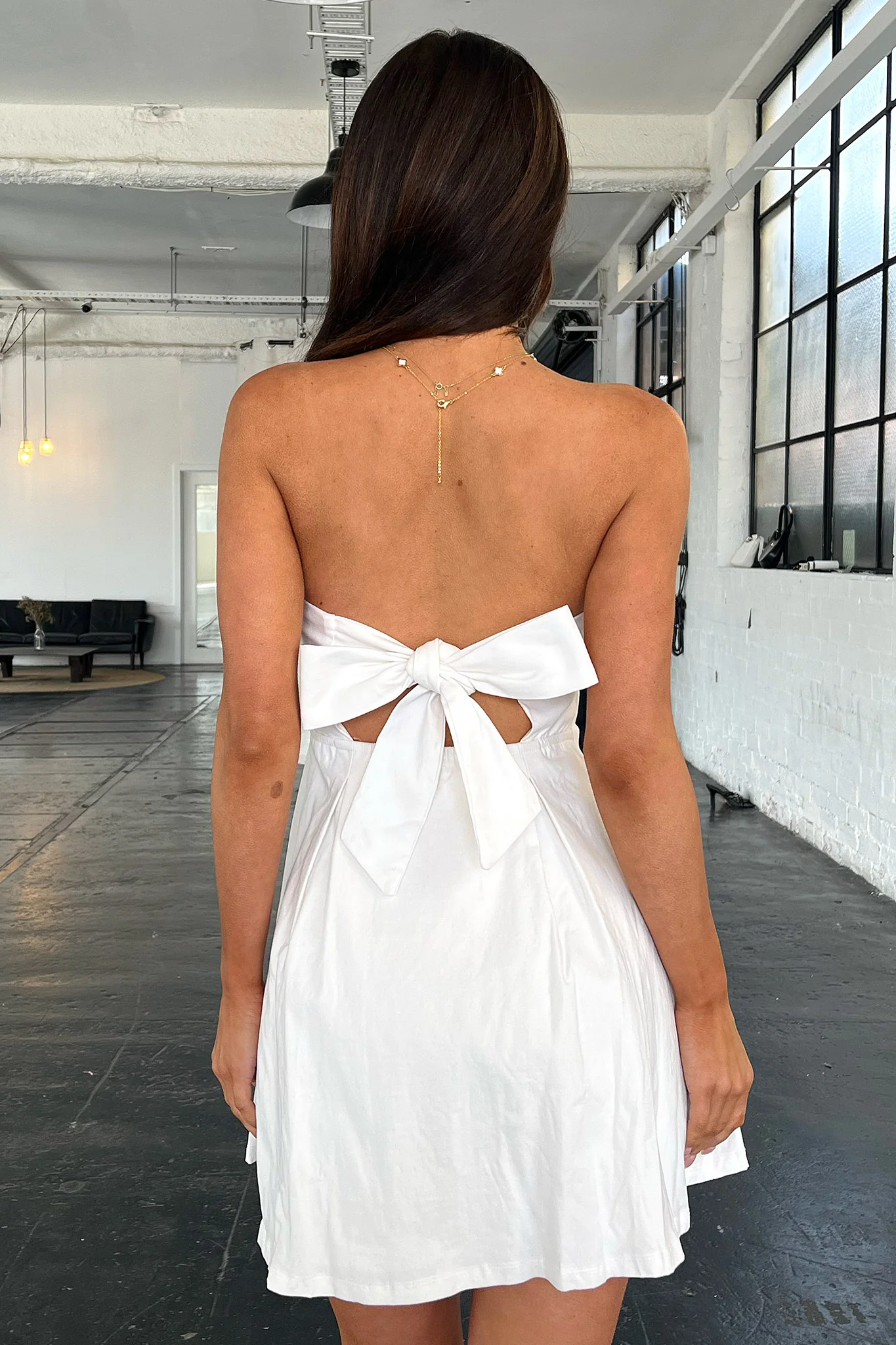 Charlize Strapless Mini Dress - White - Image 7