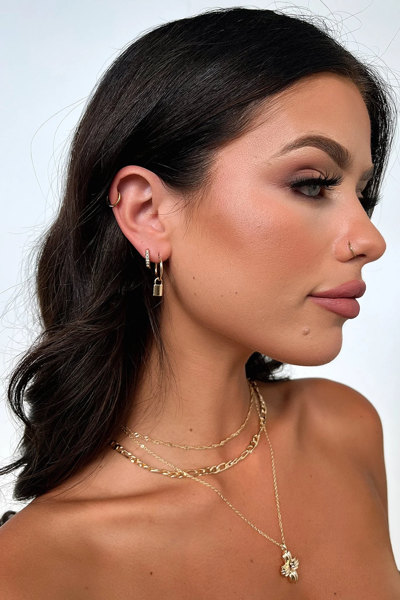 Cohen Earrings 2 pack - Gold - Image 2