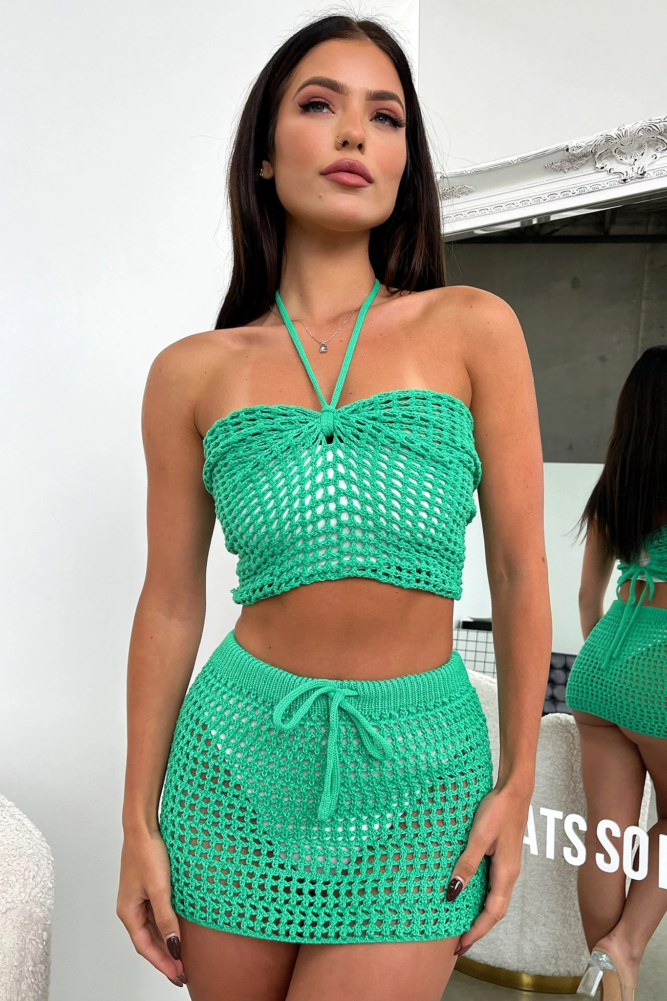 Talliyah Crop - Green Crochet - Image 4