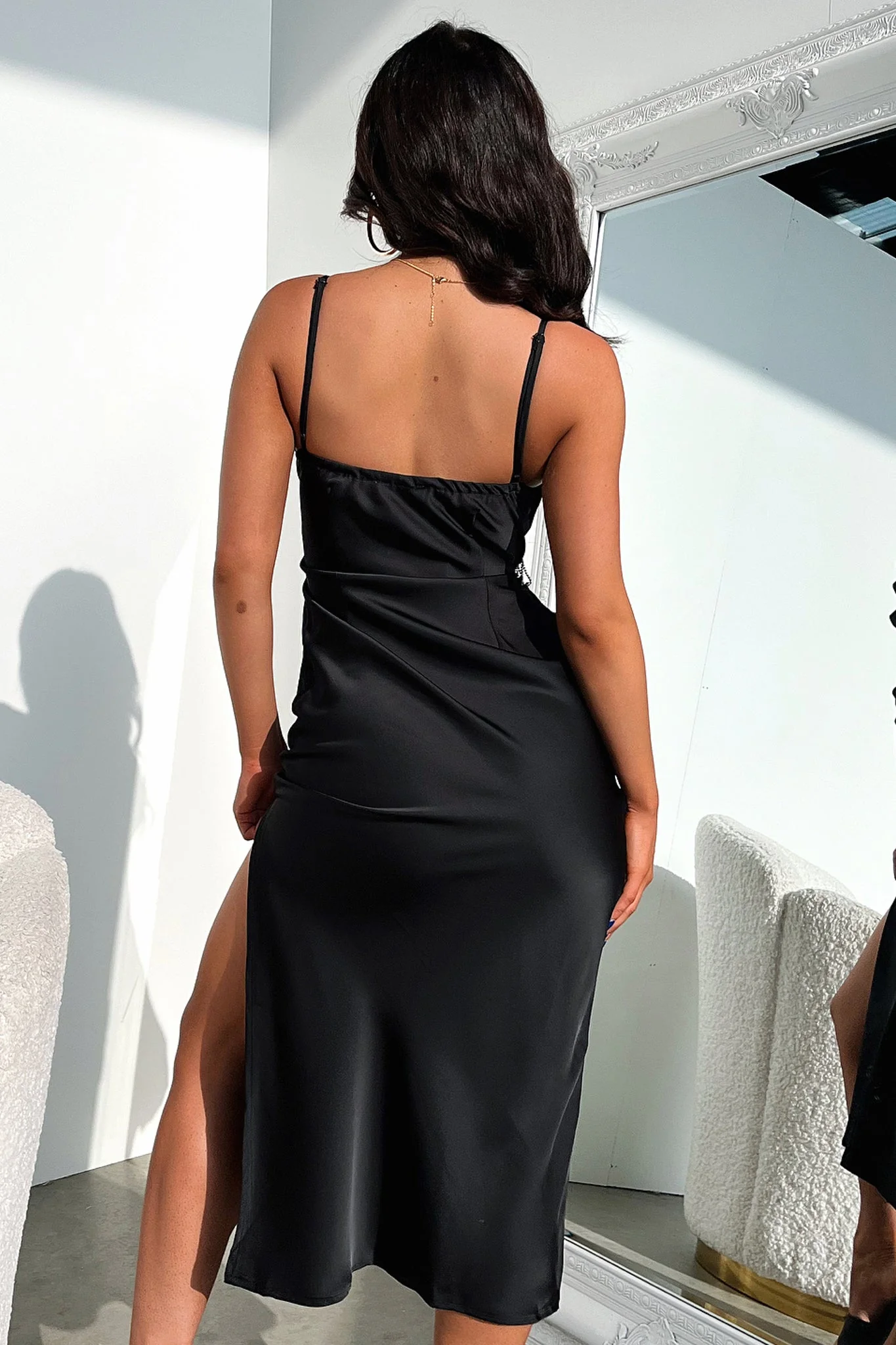 Anita Midi Dress - Black - Image 5