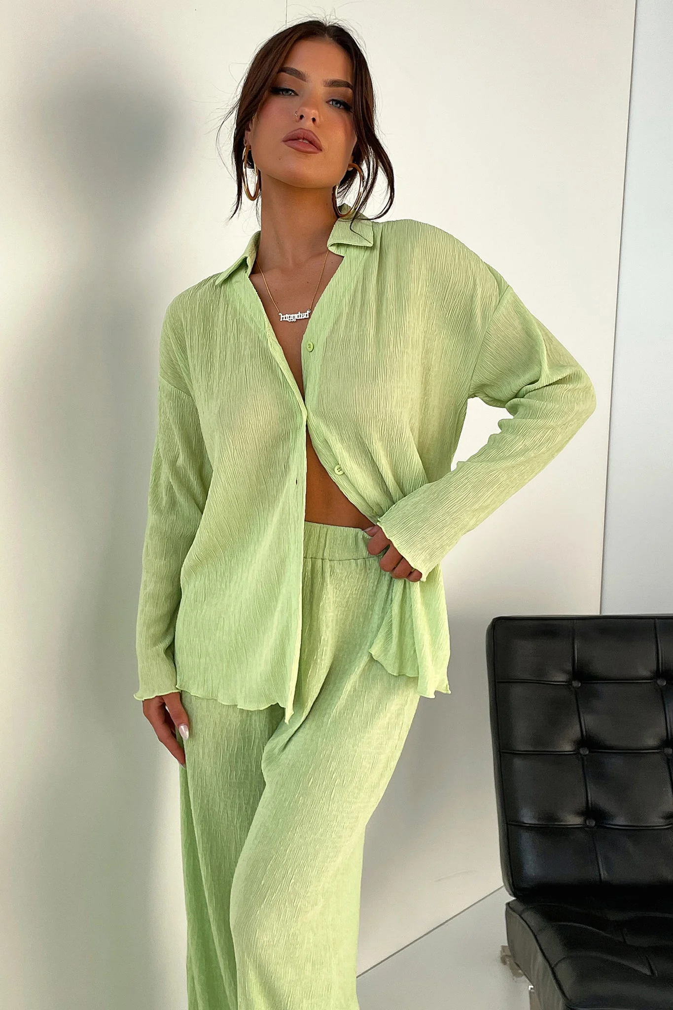 Ellora Long Sleeve Shirt - Green - Image 3