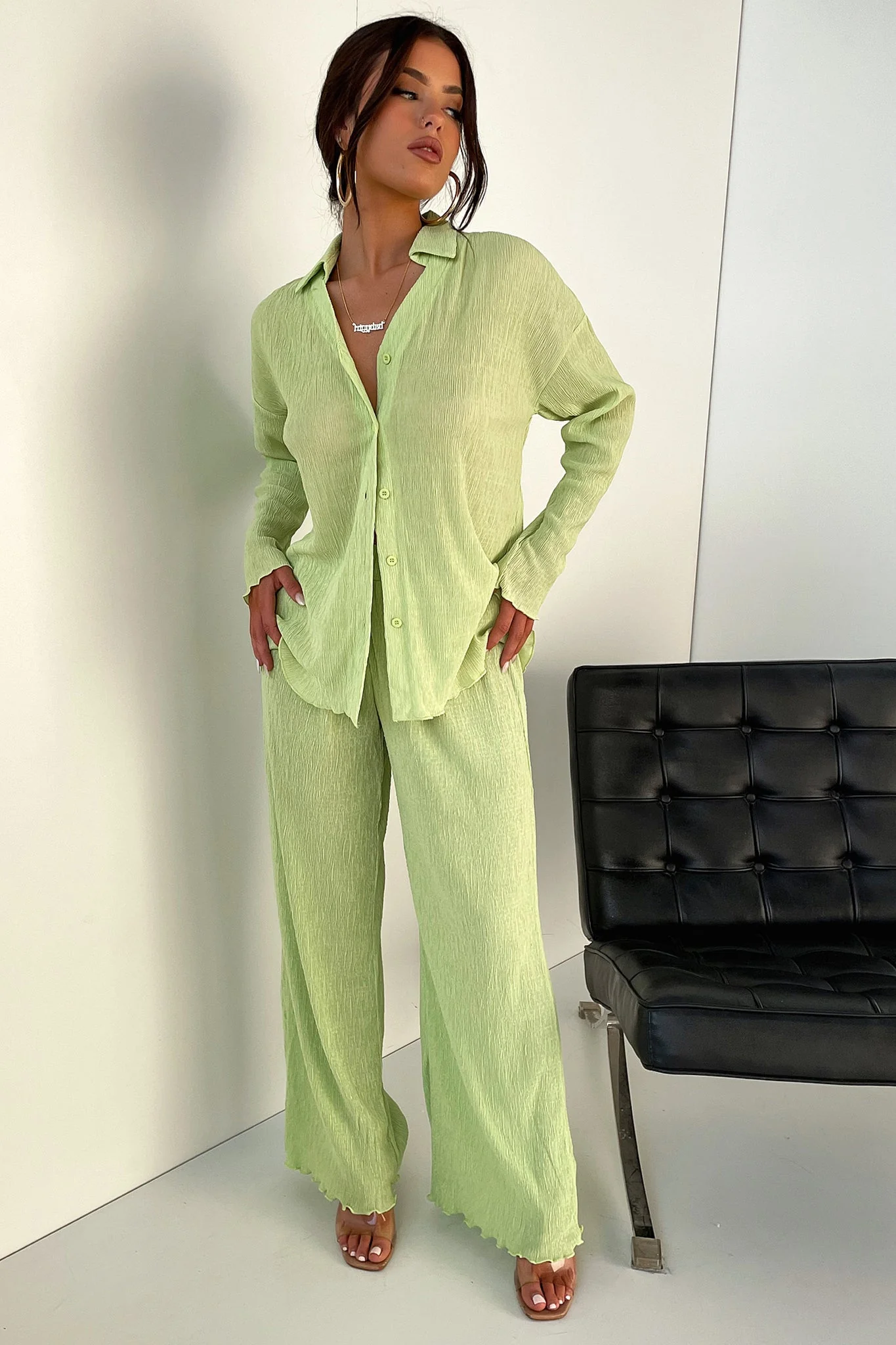 Ellora Long Sleeve Shirt - Green - Image 5