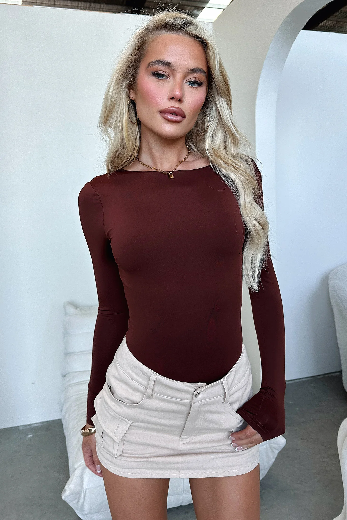Eve Bodysuit - Brown - Image 6