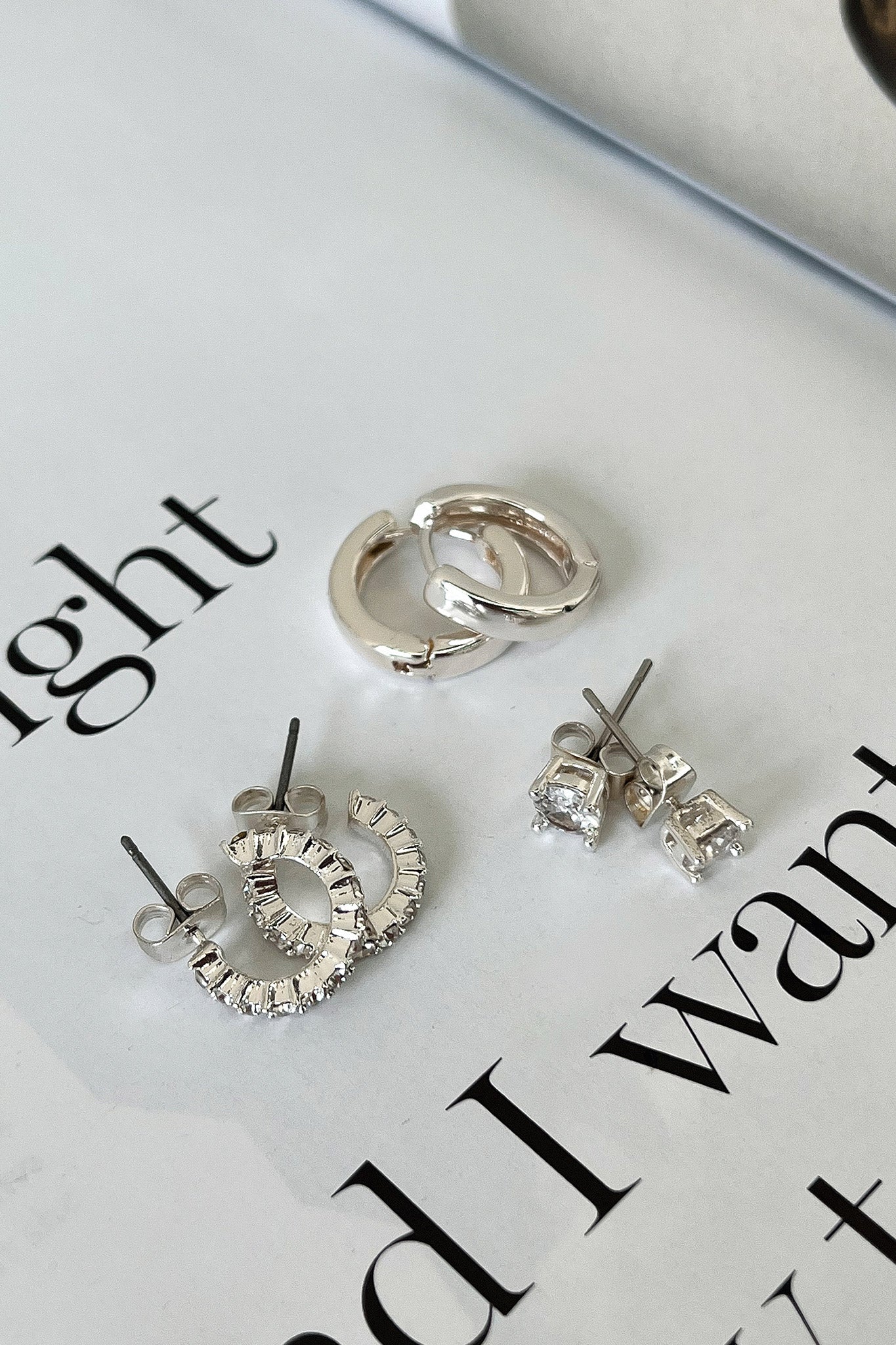 Fallon Earrings 3 Pack - Silver - Image 2