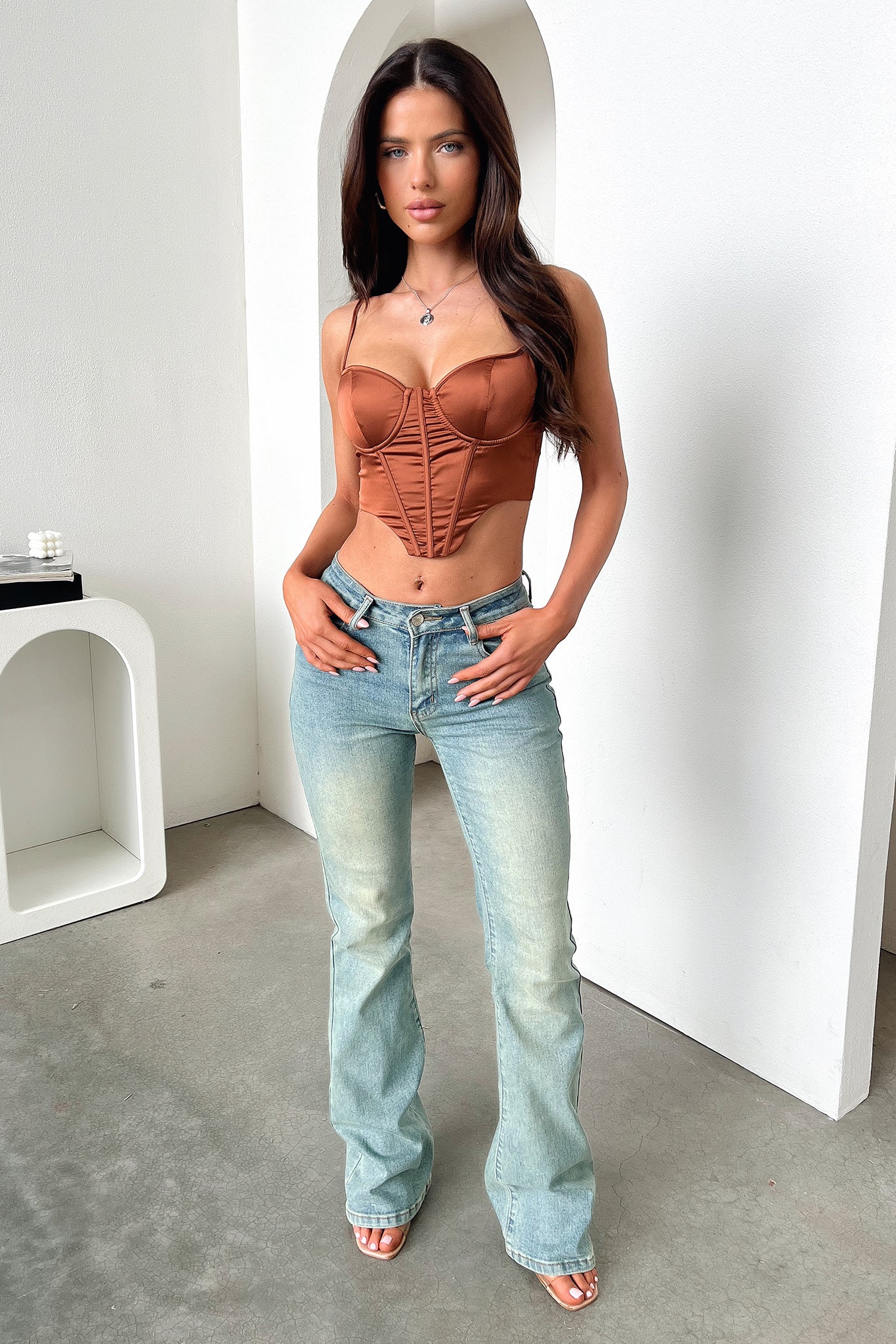 Fauna Corset Top - Brown - Image 2