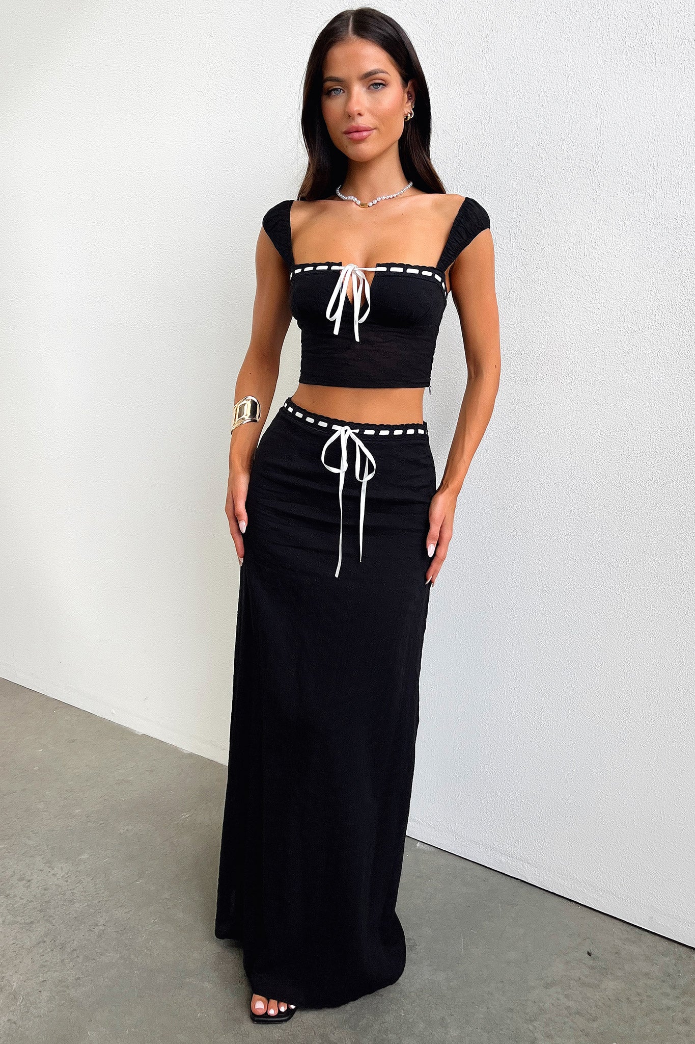 Flora Crop Top - Black - Image 3