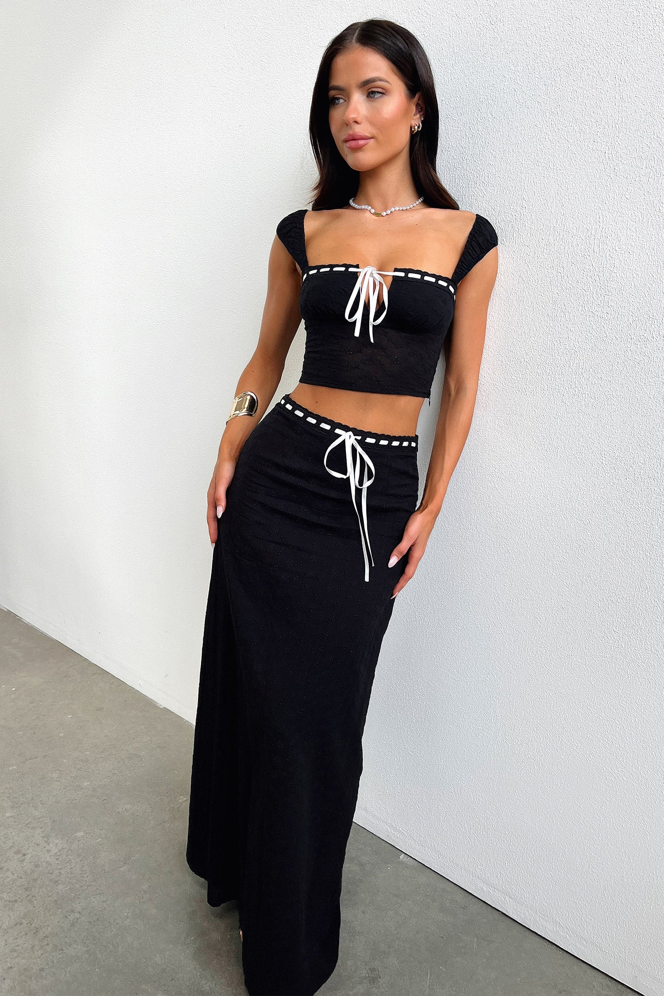 Flora Crop Top - Black - Image 5