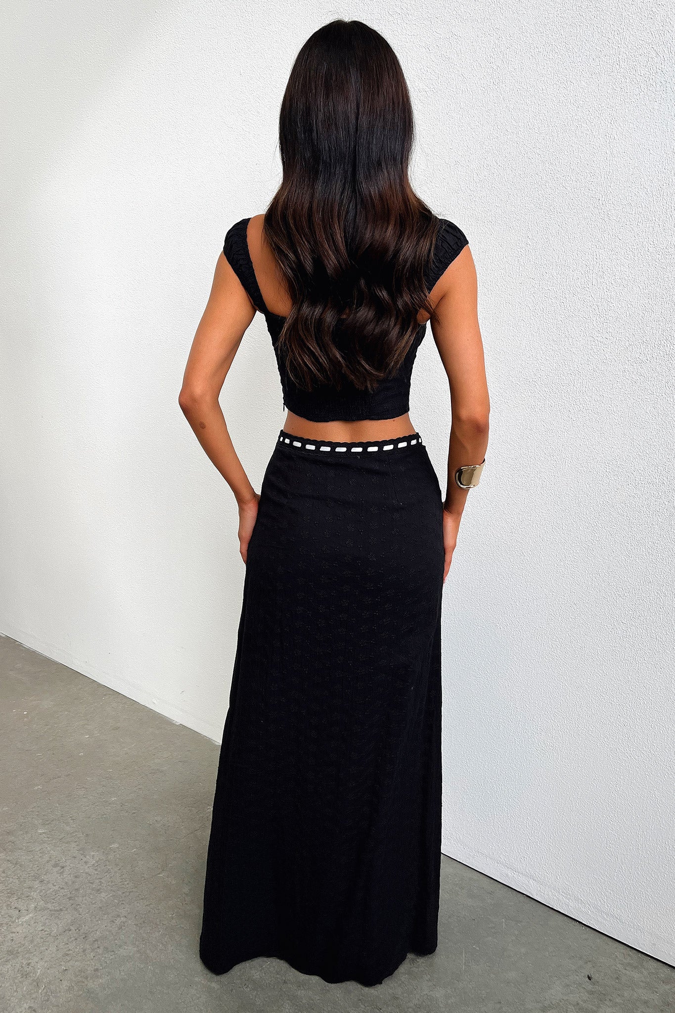 Flora Maxi Skirt - Black - Image 7