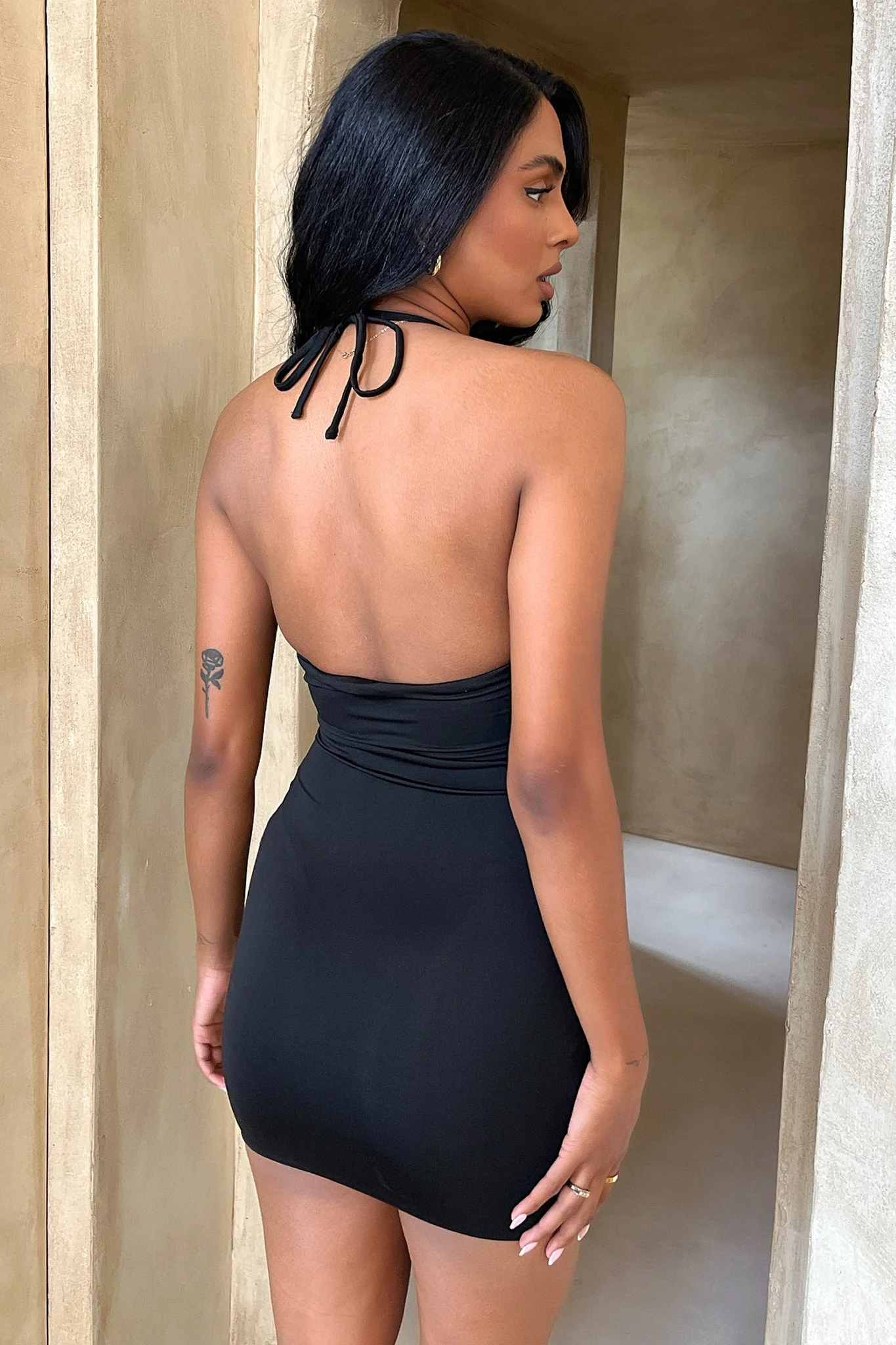 Gorran Mini Dress - Black - Image 4