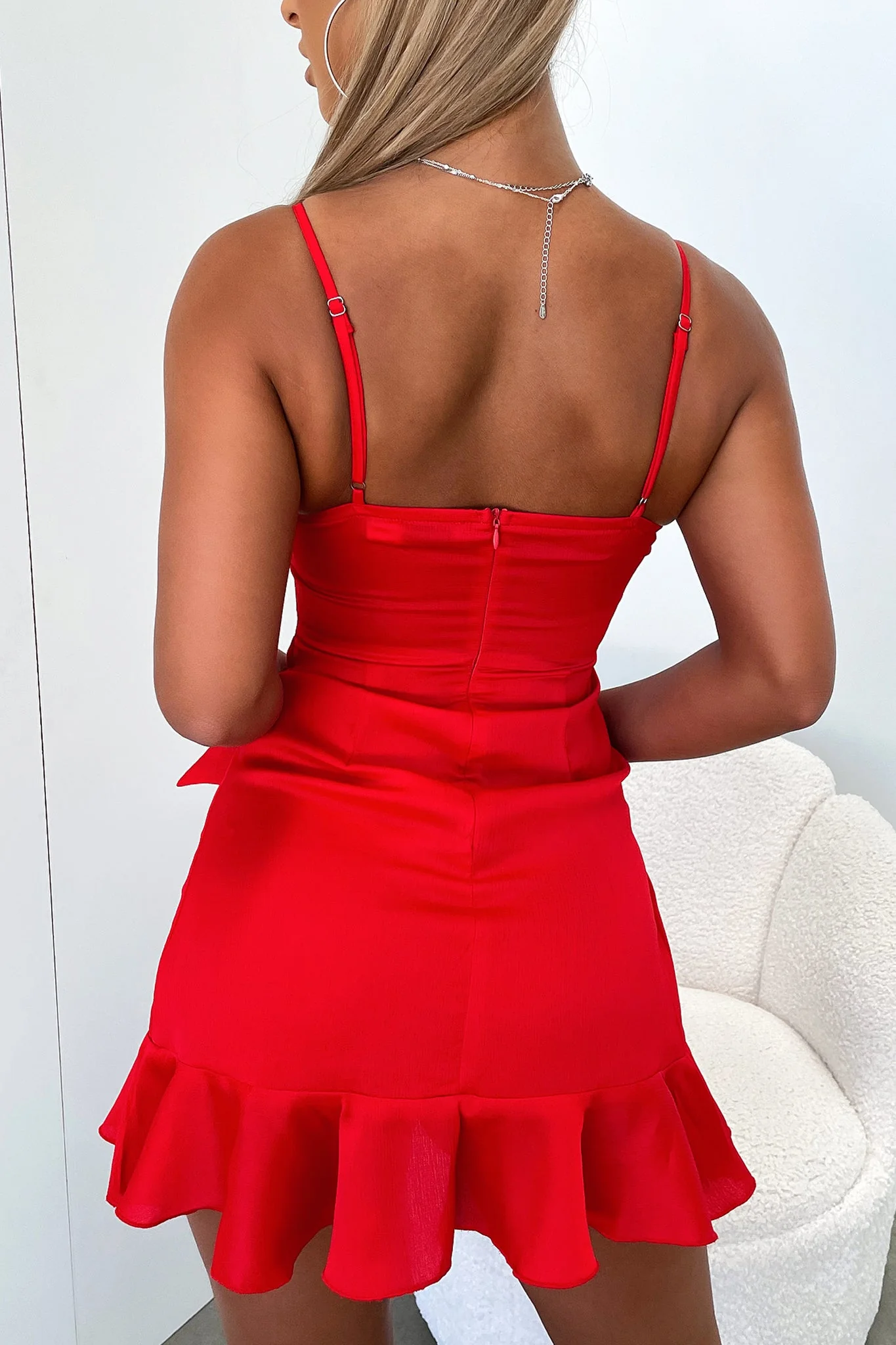 Grace Dress - Red Silk - Image 3