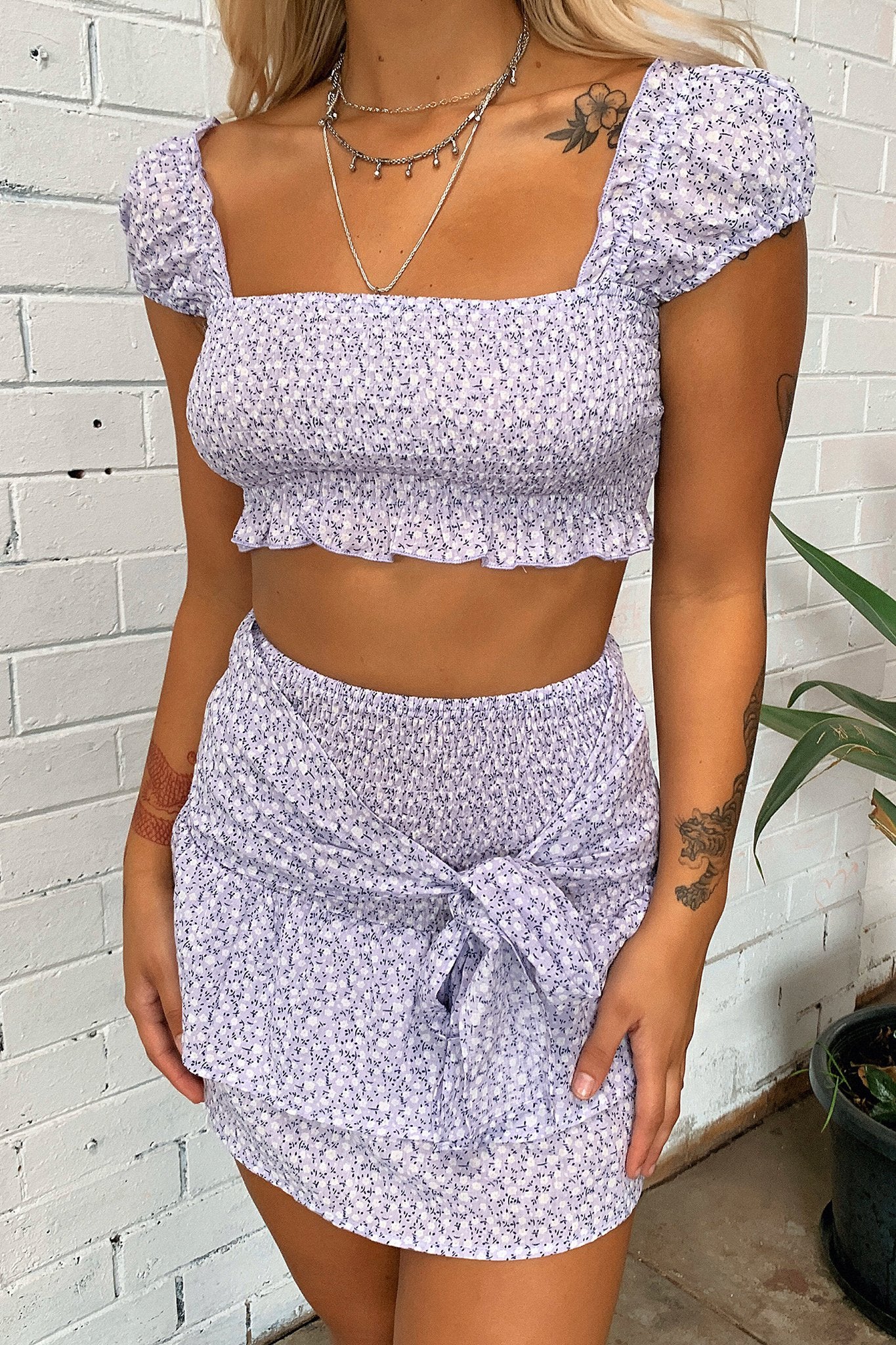 Hyrem Skirt - Lilac Floral - Image 2