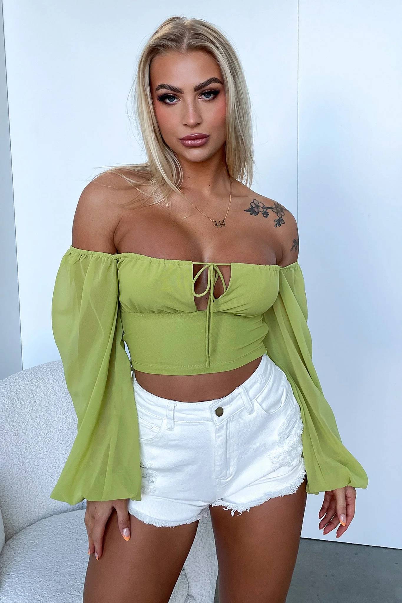Inez Crop - Green - Image 6