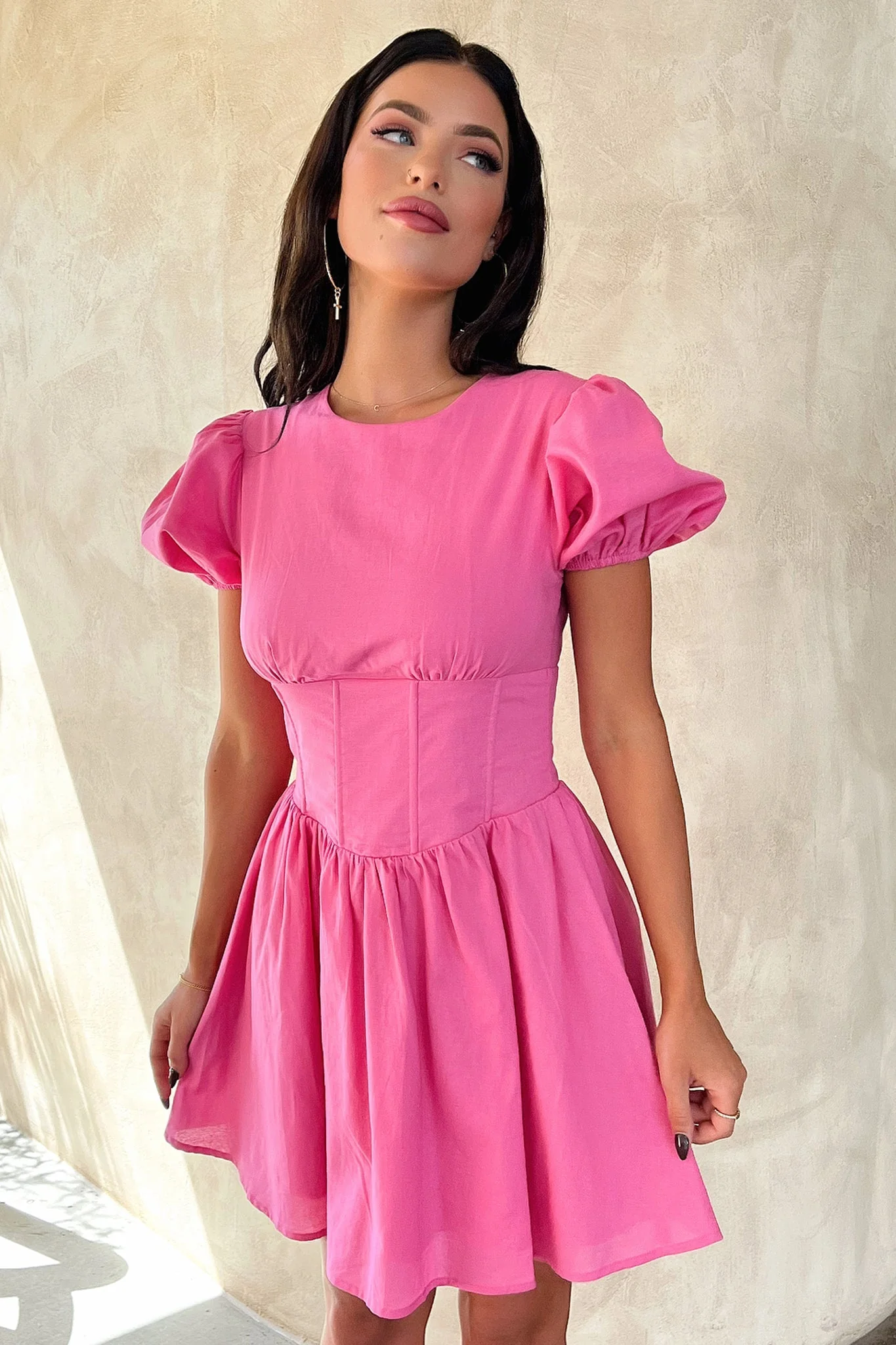 Jordyn Dress - Hot Pink - Image 4
