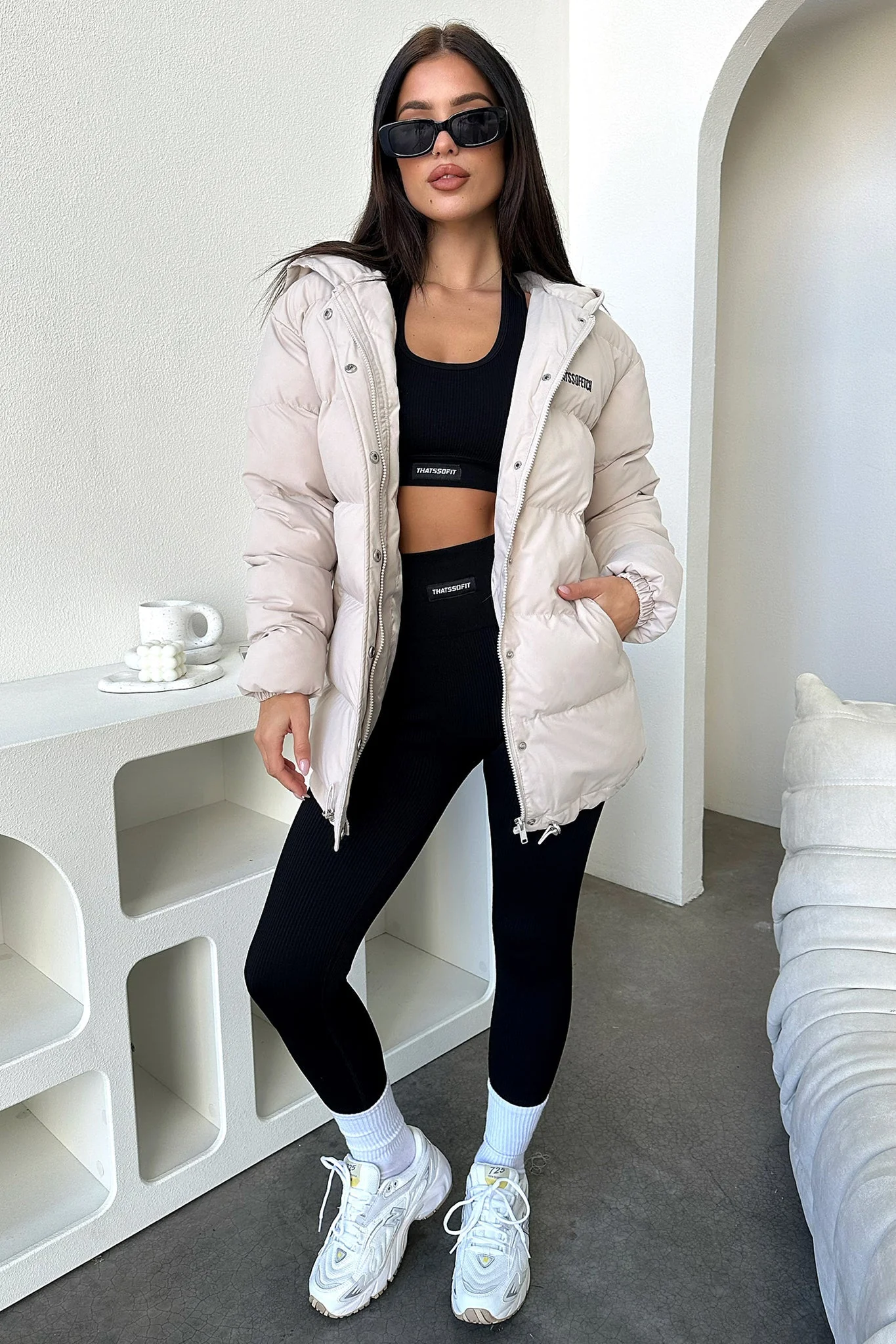 Julian Puffer Jacket - Bone - Image 2