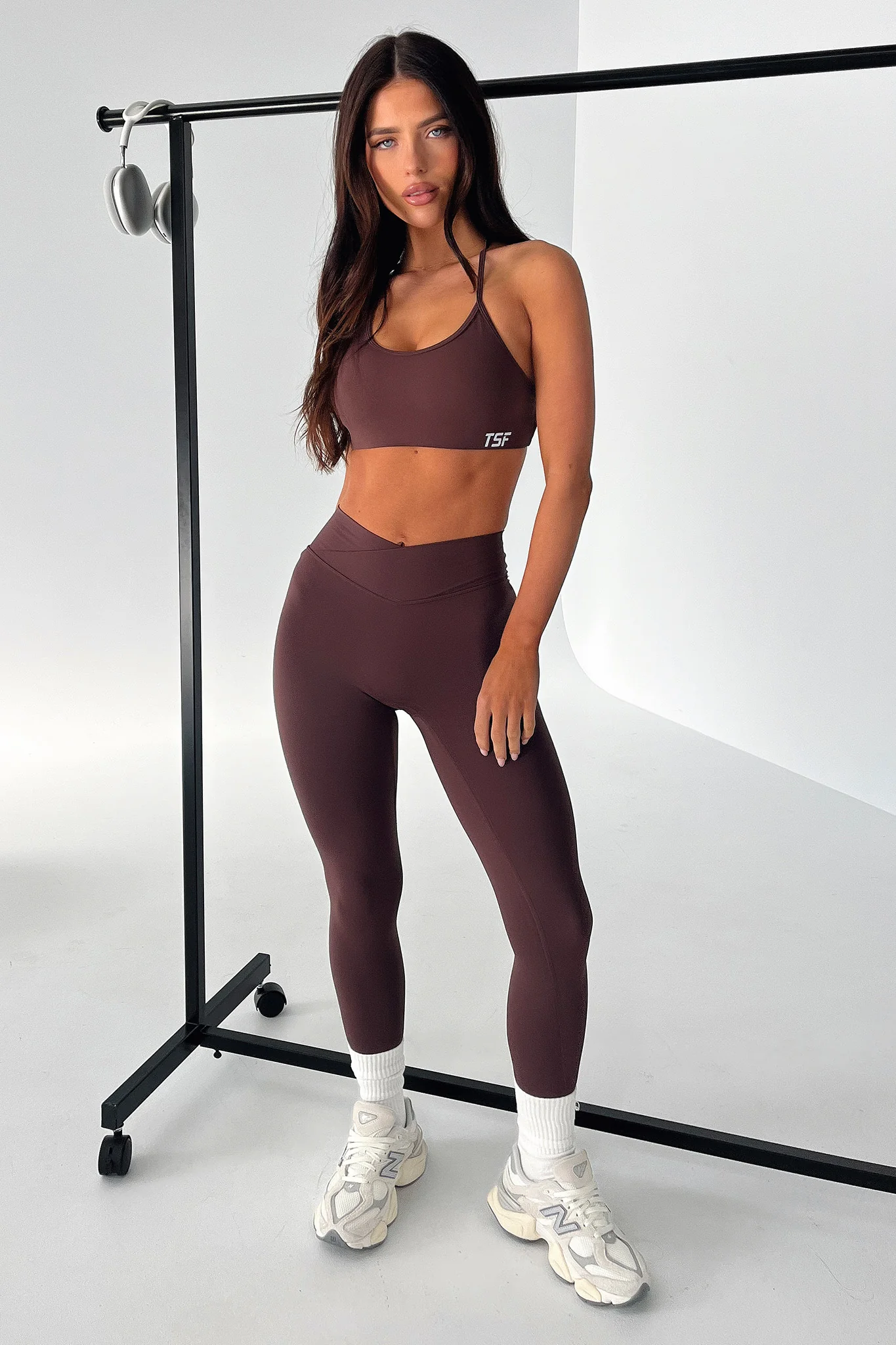 Kamari Open Back Sports Bra - Brown - Image 2
