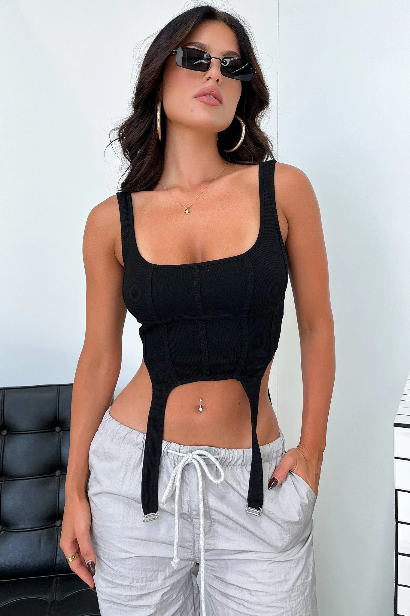 Karter Parachute Pants - Grey - Image 2