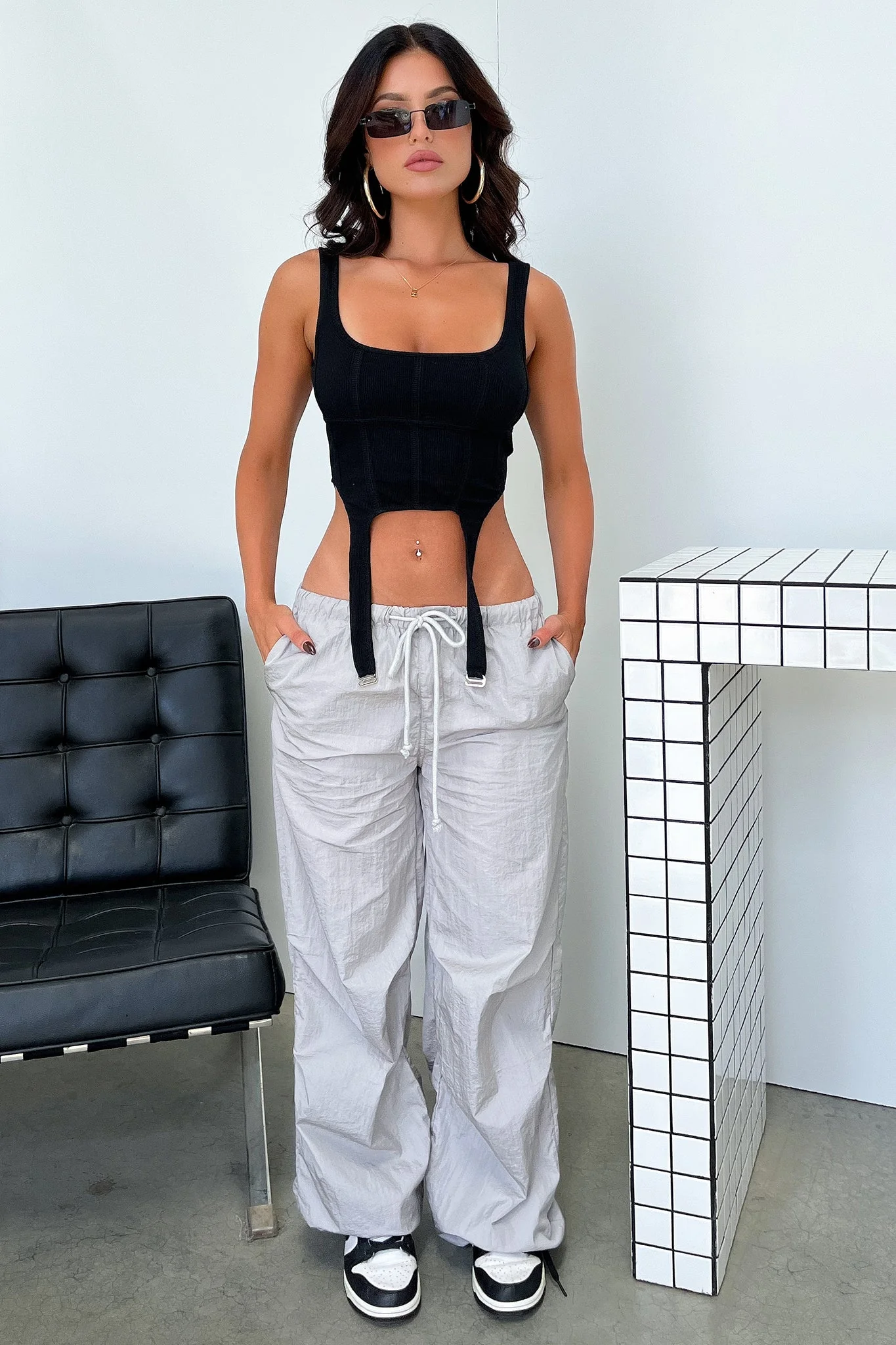 Karter Parachute Pants - Grey - Image 4