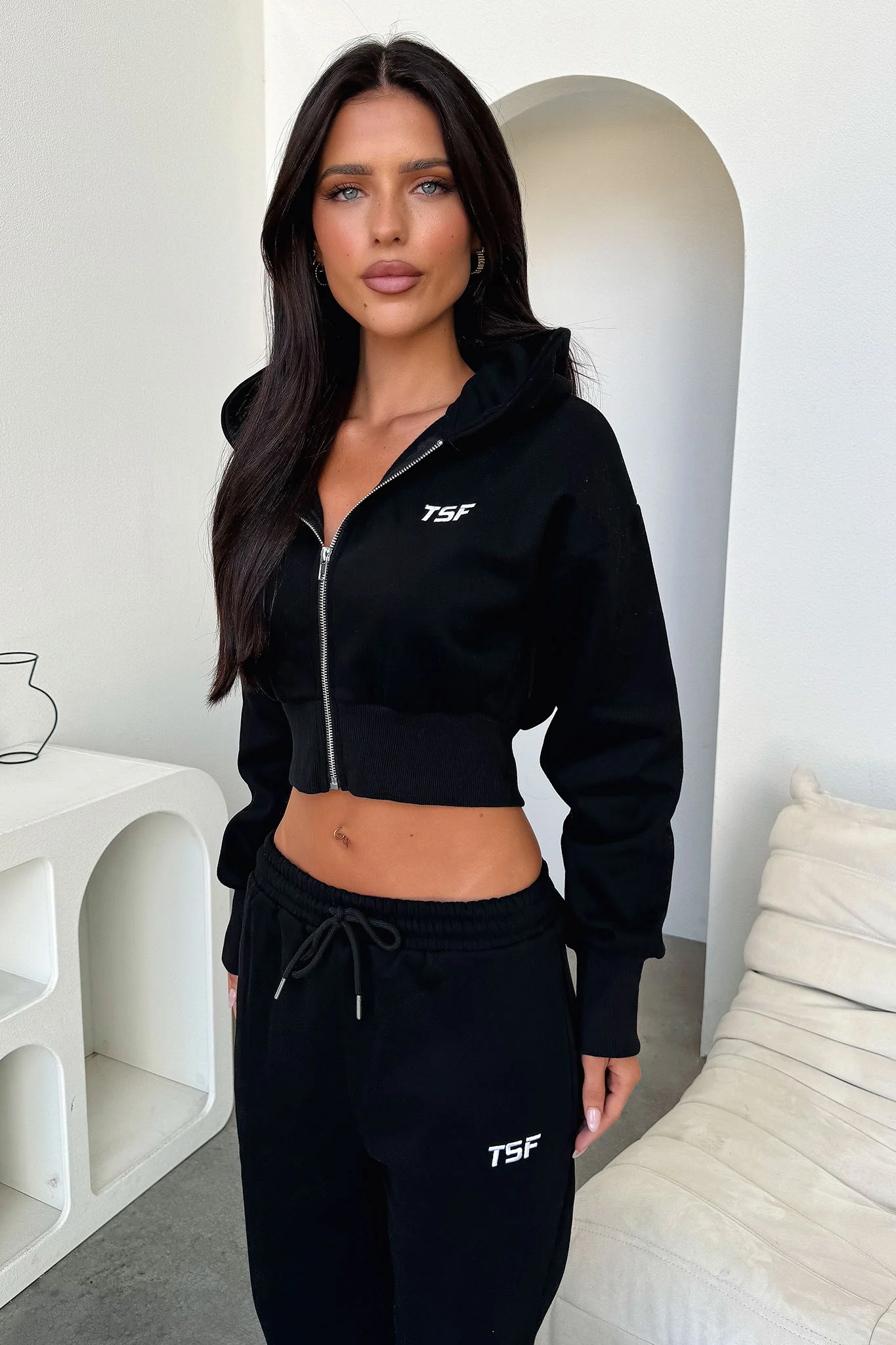 Kaztek Cropped Jacket - Black - Image 7