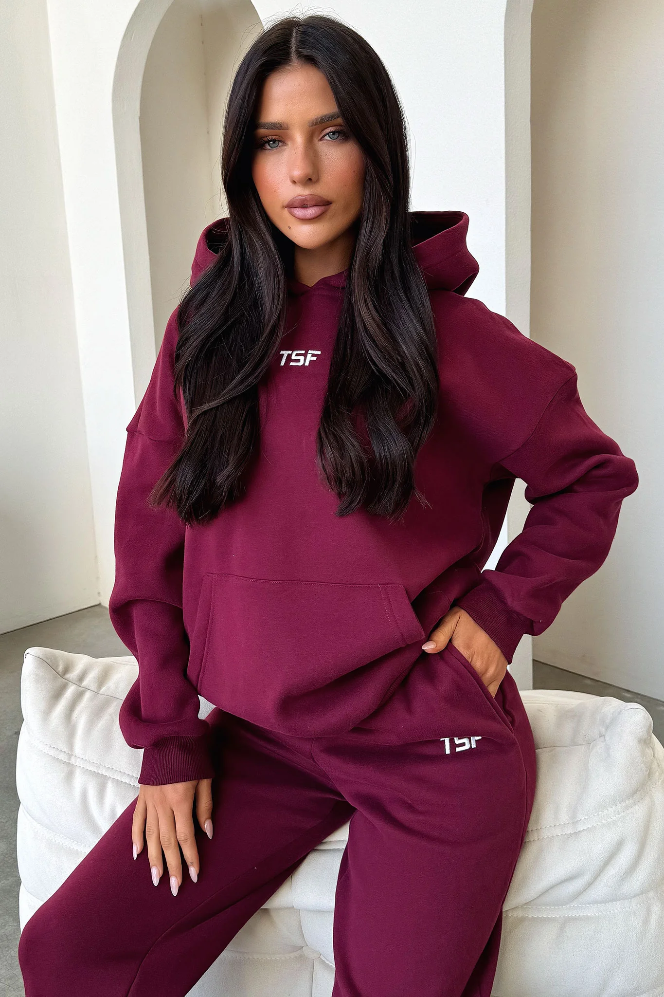 Kaztek Sweatpants - Maroon - Image 2
