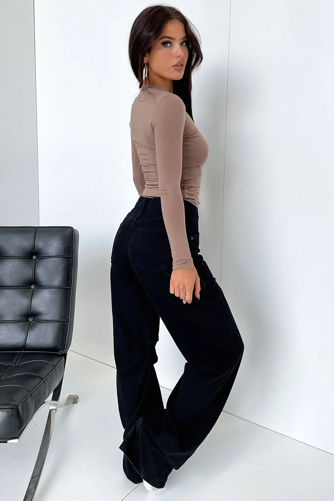 Lemar Long Sleeve Tee - Brown - Image 8