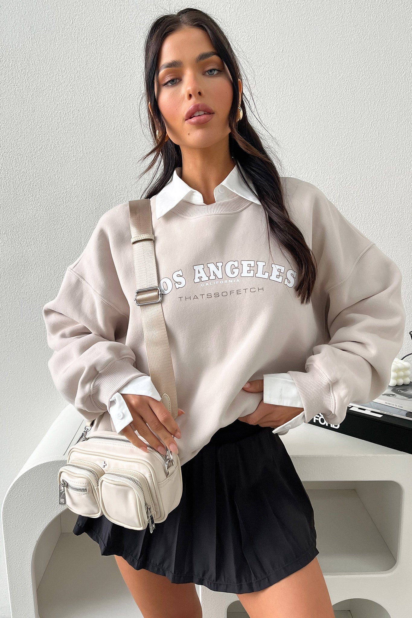Los Angeles Crewneck - Bone - Image 2