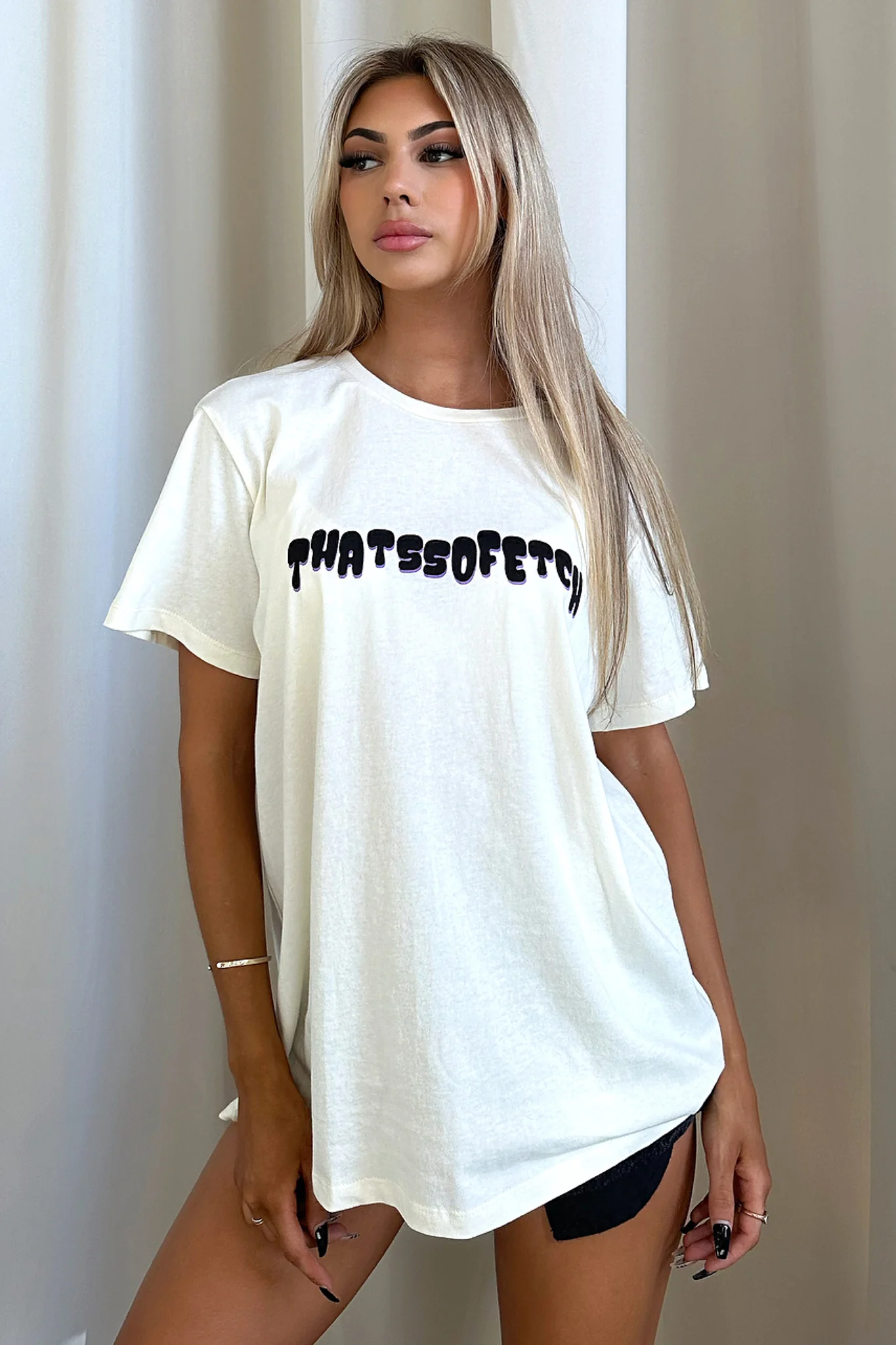 Low Down Tee - Cream - Image 2