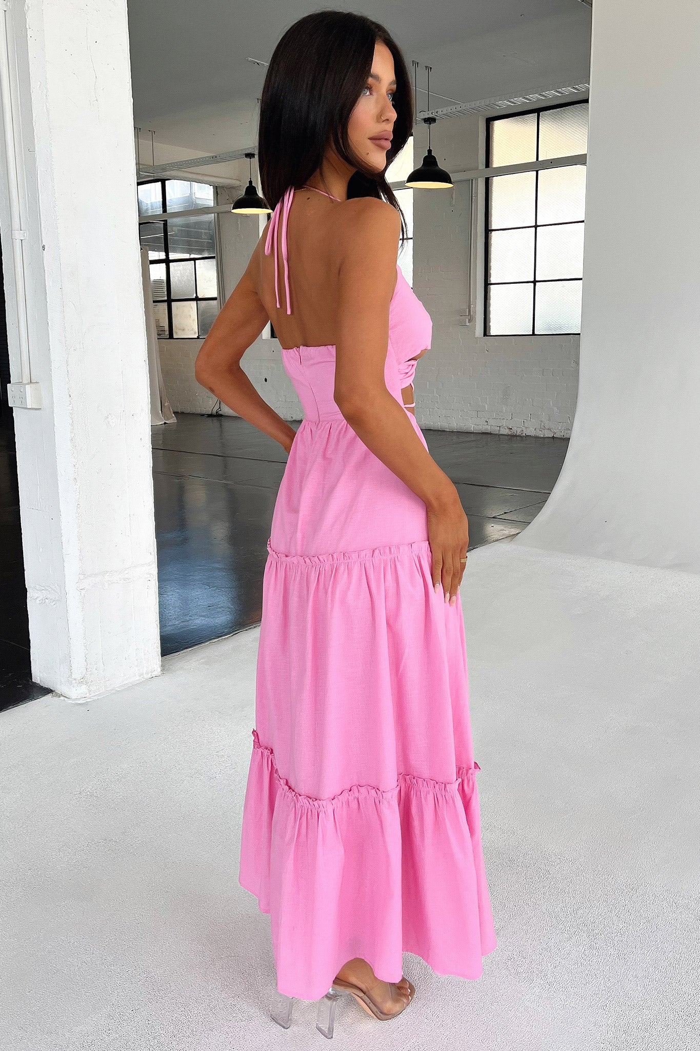 Lucy Maxi Dress - Pink - Image 5