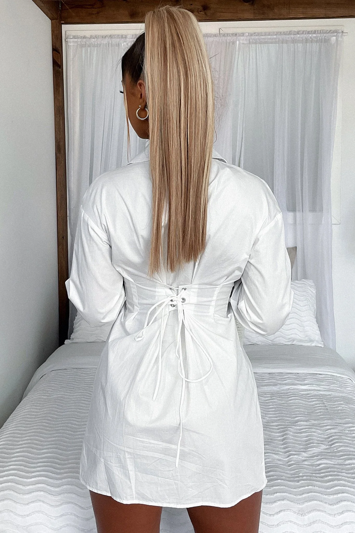 Markez T-Shirt Dress - White - Image 3