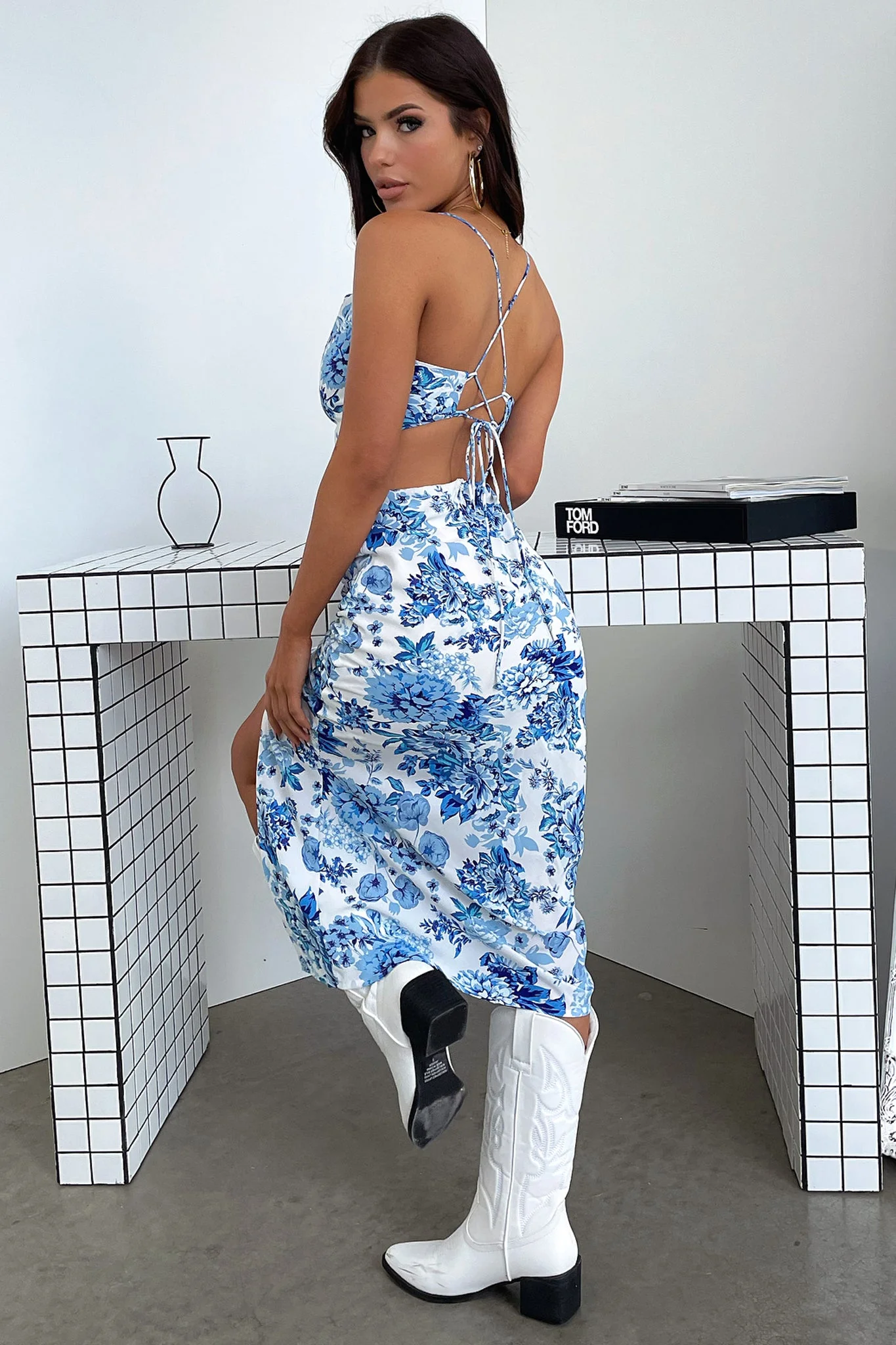 Moana Midi - Blue Floral - Image 6