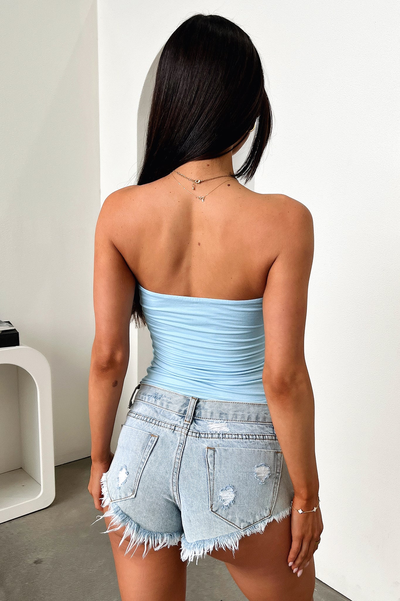 Myah Bandeau Top - Blue - Image 4