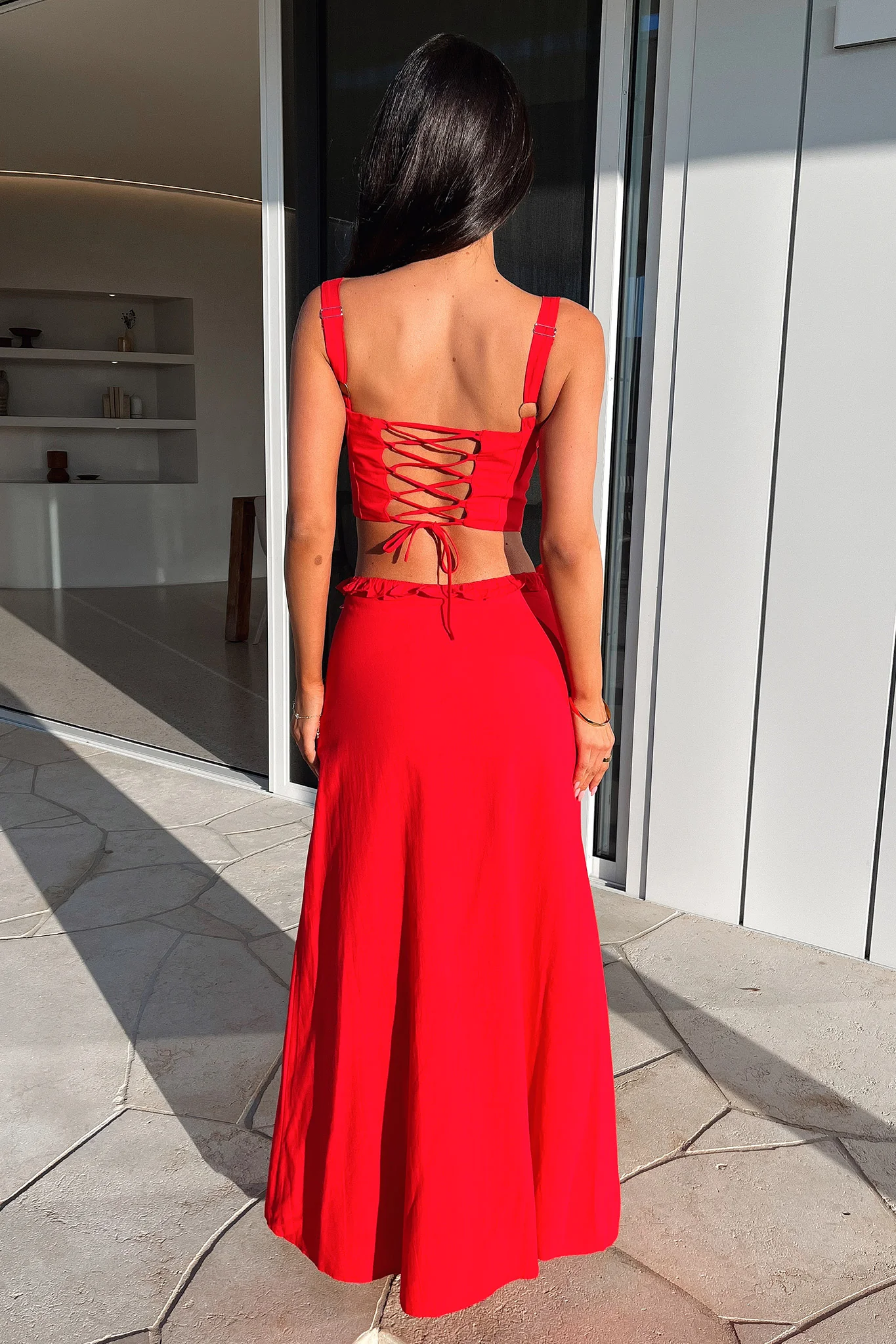 Nakia Maxi Skirt - Red - Image 7