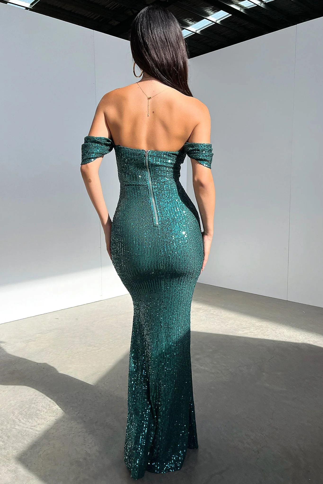 Nara Maxi Dress - Emerald - Image 9