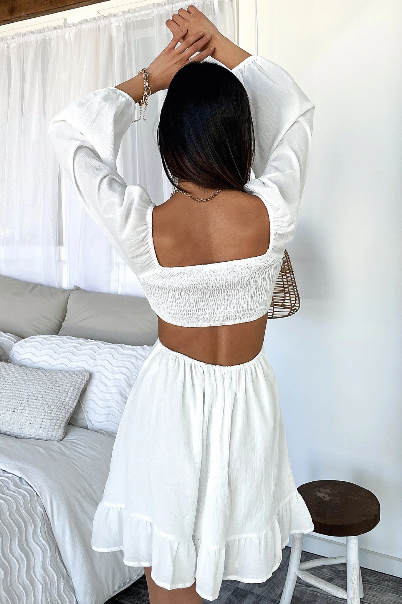 Nicole Dress - White - Image 3