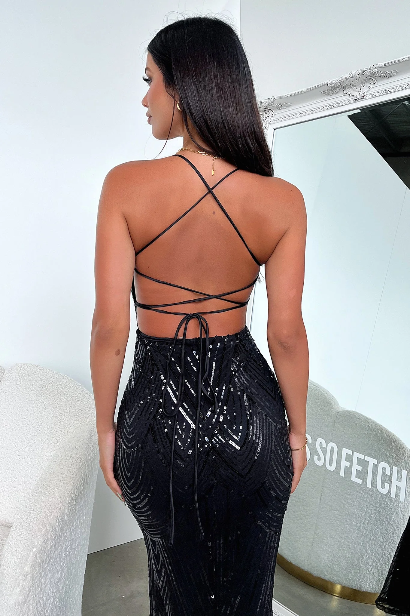 Nolan Maxi Dress - Black - Image 5