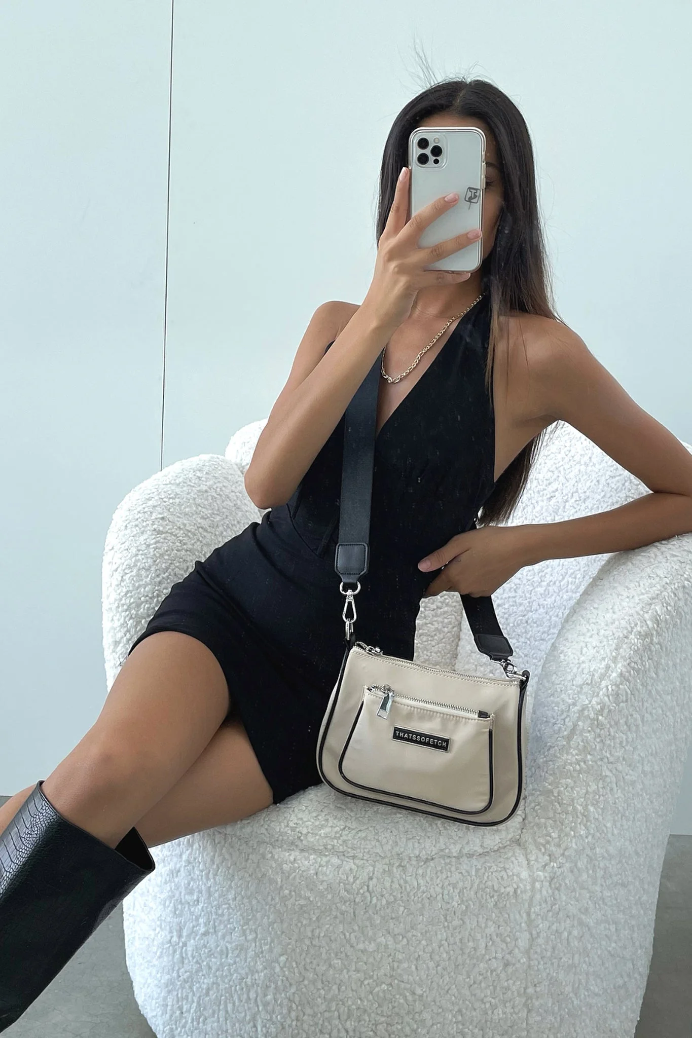 Paige Crossbody Bag - Tan - Image 4